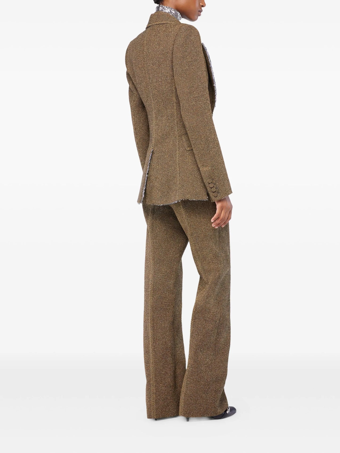 cut-out long-sleeved top