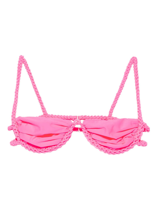 braided-trim bikini top