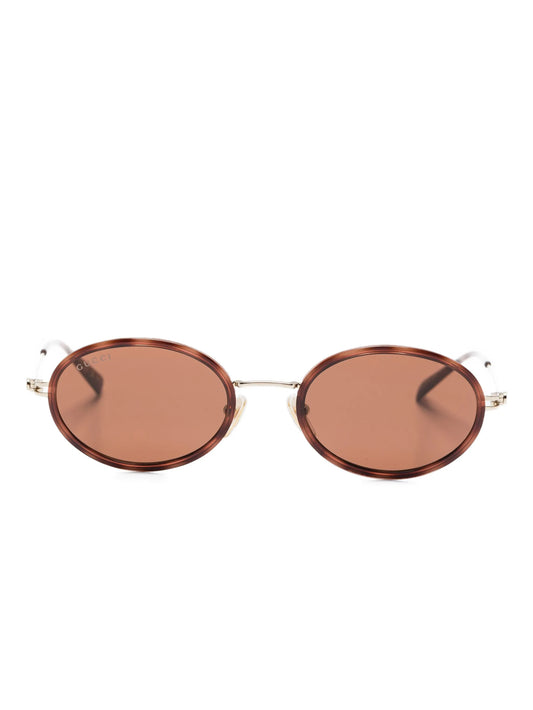 oval-frame sunglasses