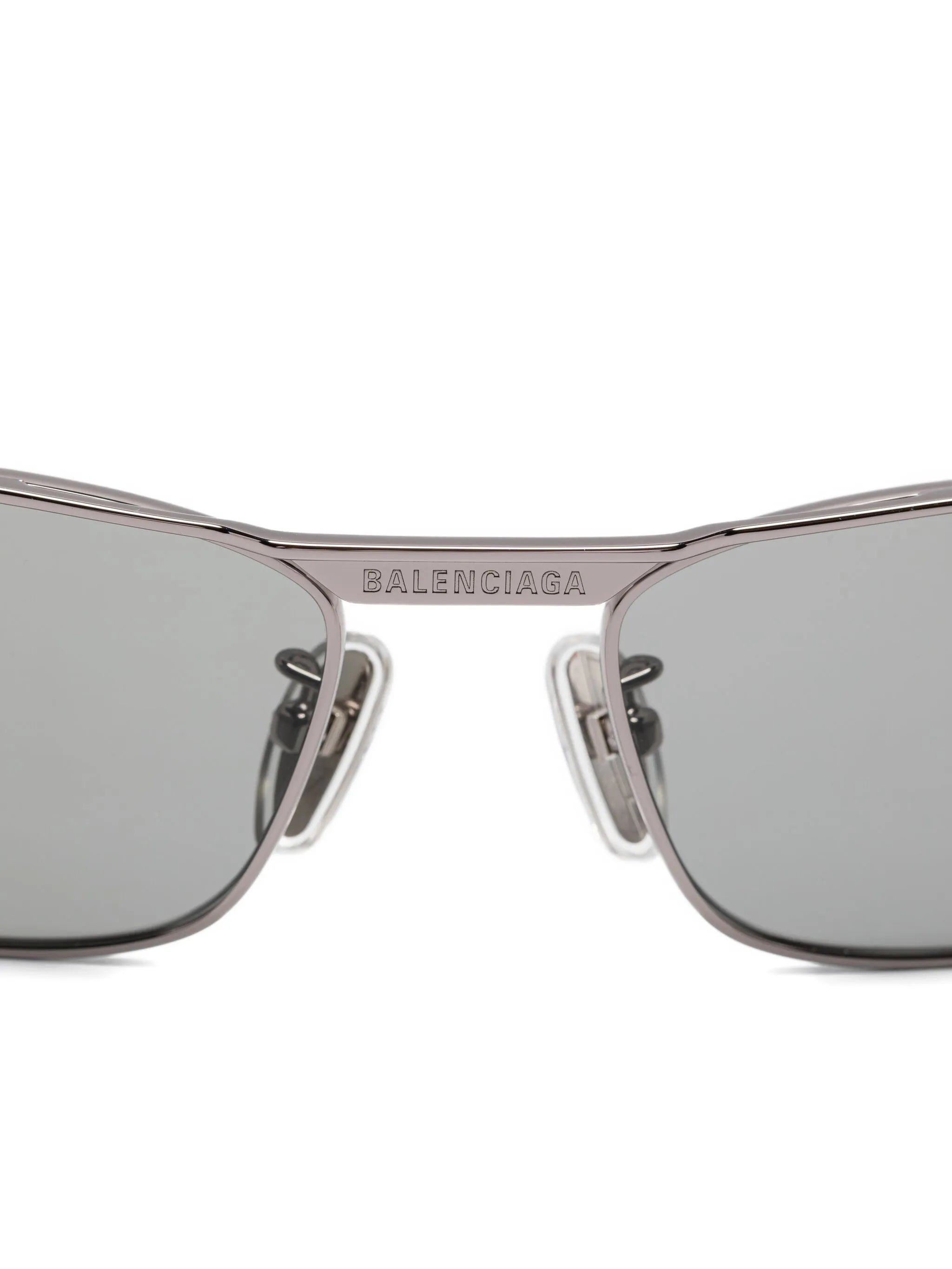 logo-engraved rectangle-frame sunglasses