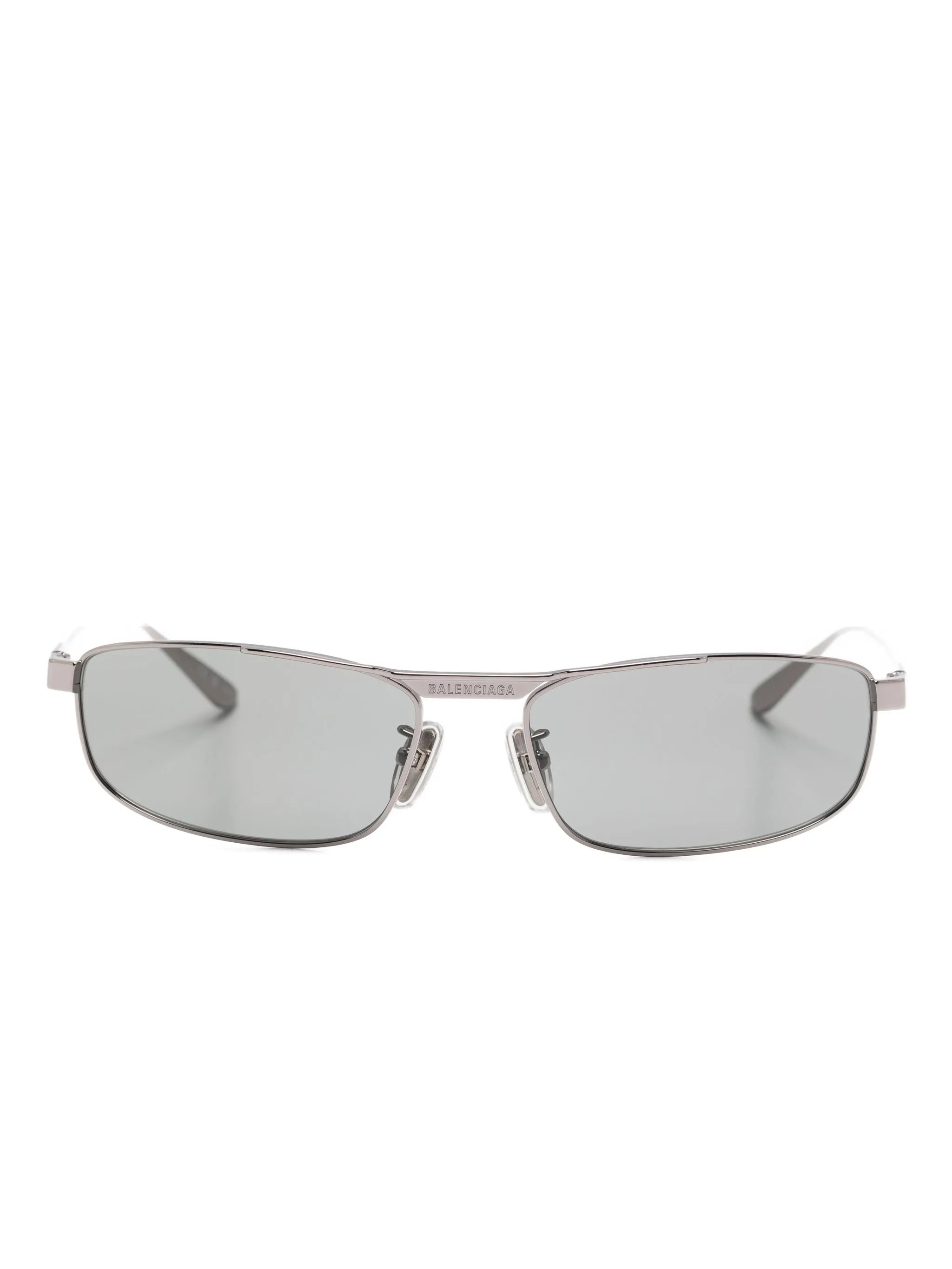 logo-engraved rectangle-frame sunglasses
