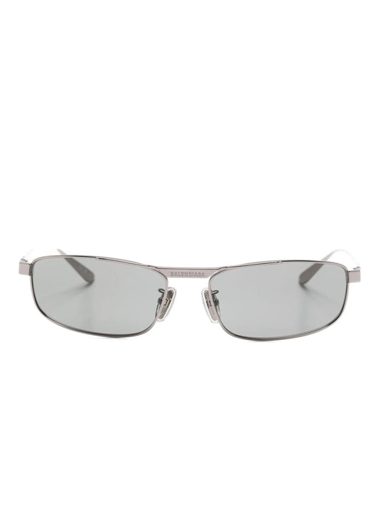 logo-engraved rectangle-frame sunglasses