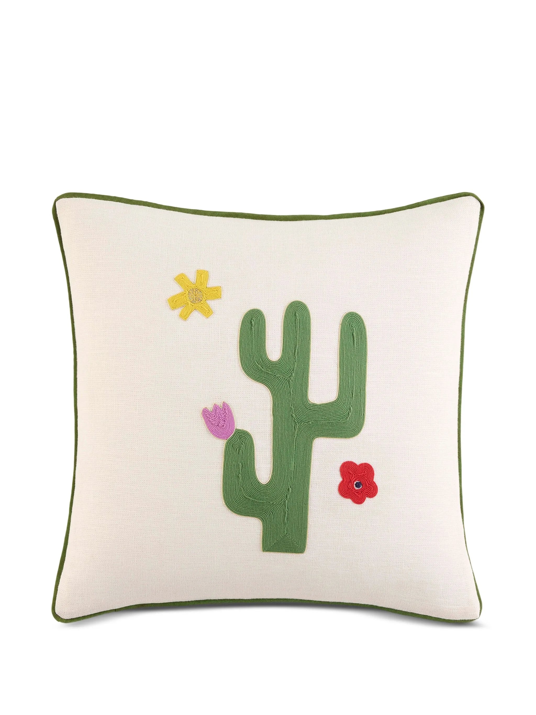 square-shape cactus-motif cushion