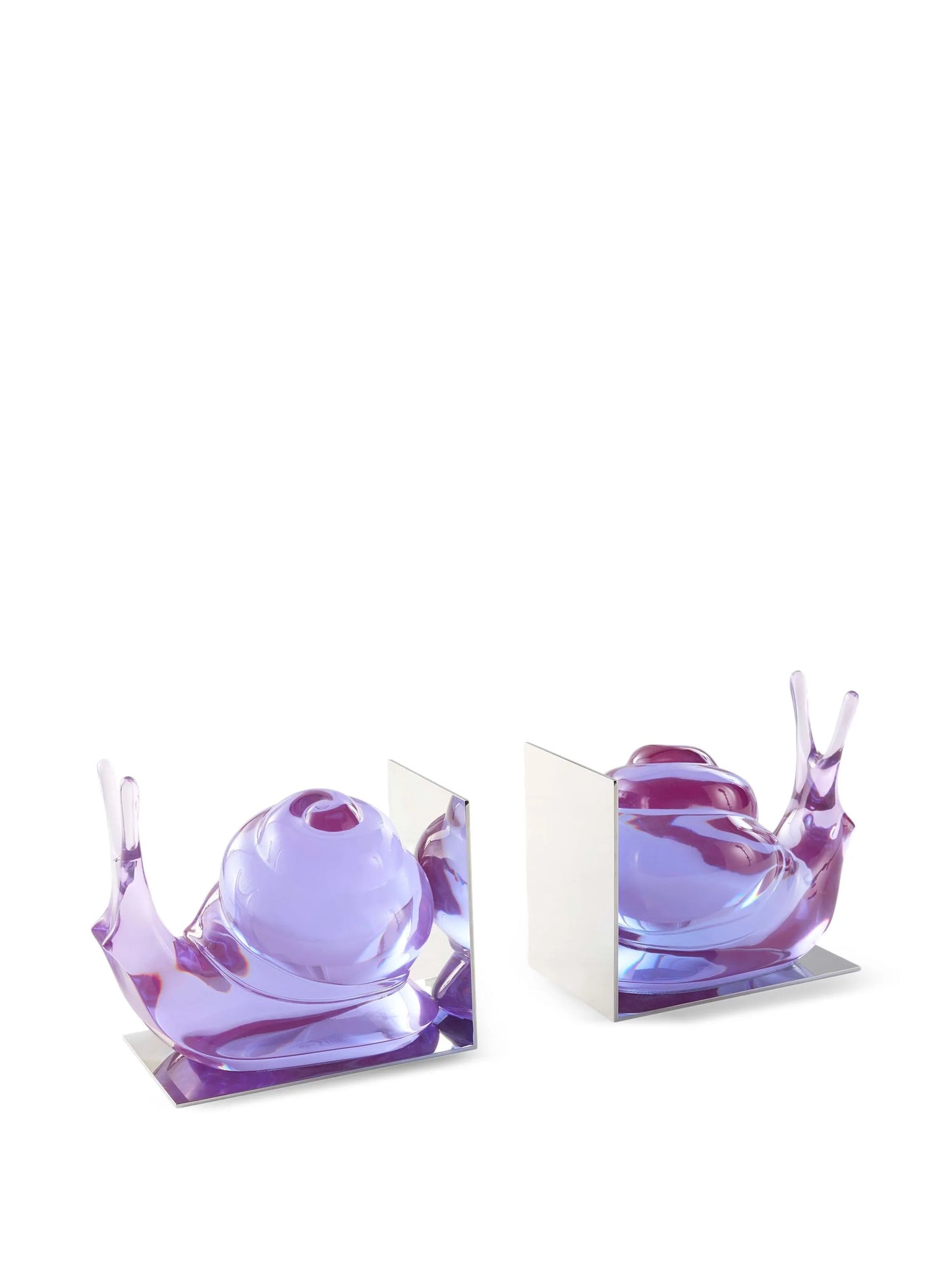 snail-shaped bookends set (set of two)