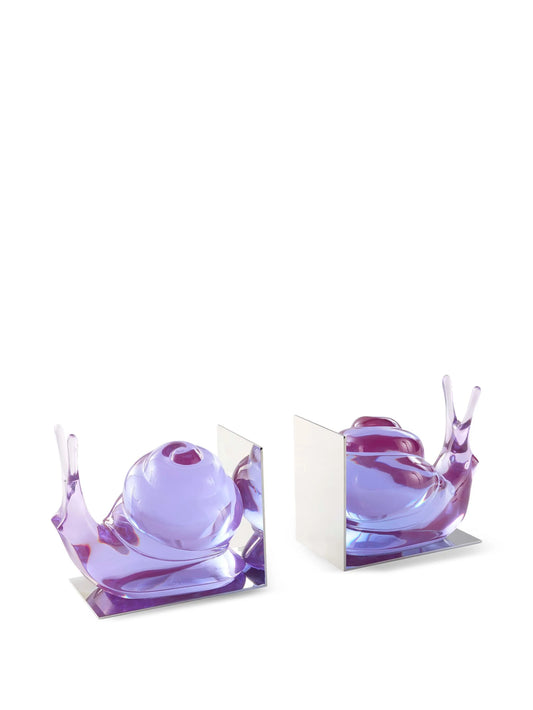 snail-shaped bookends set (set of two)
