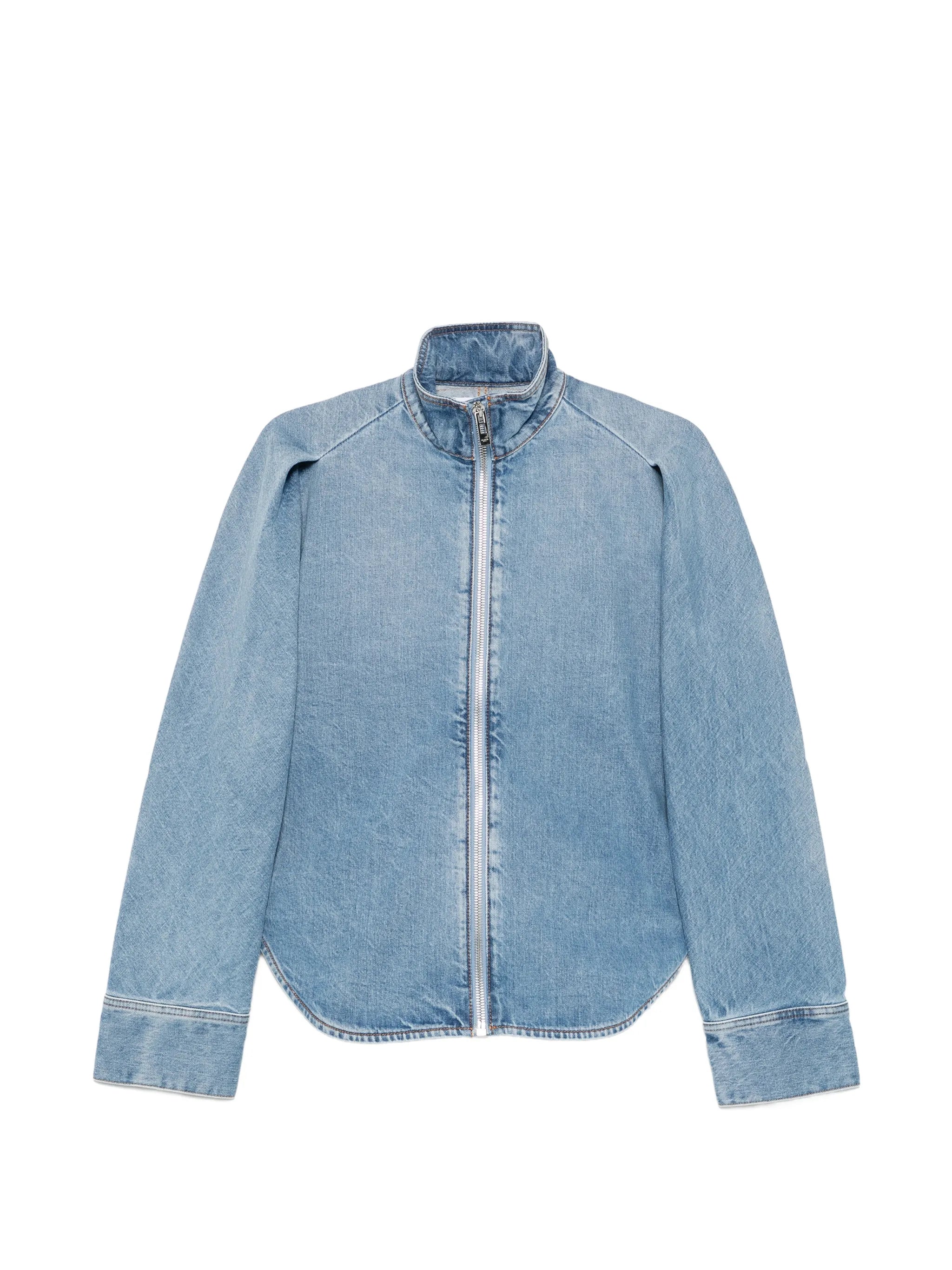 zip fastening denim jacket