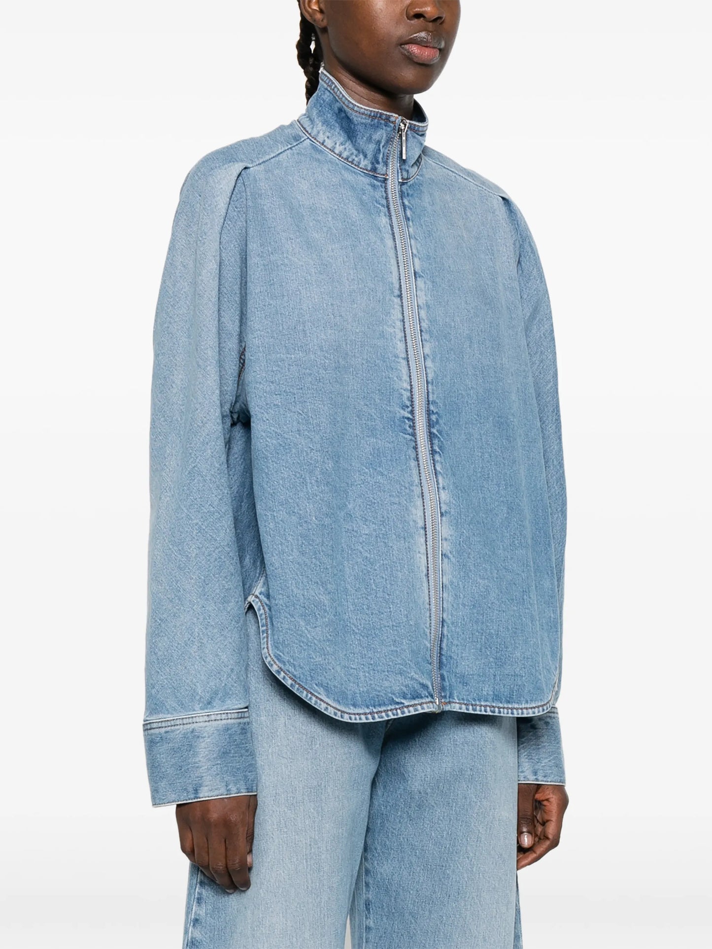 zip fastening denim jacket