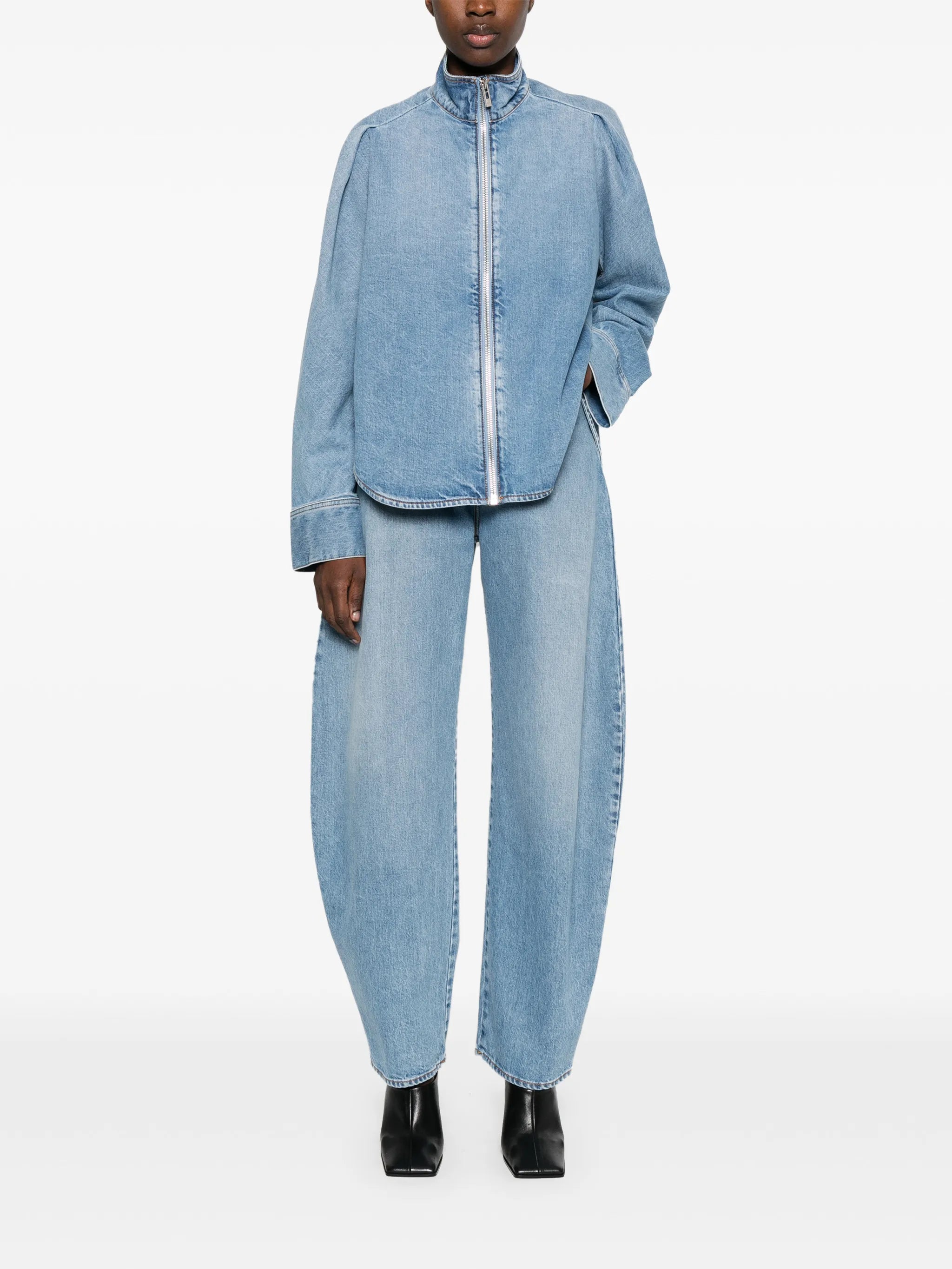 zip fastening denim jacket