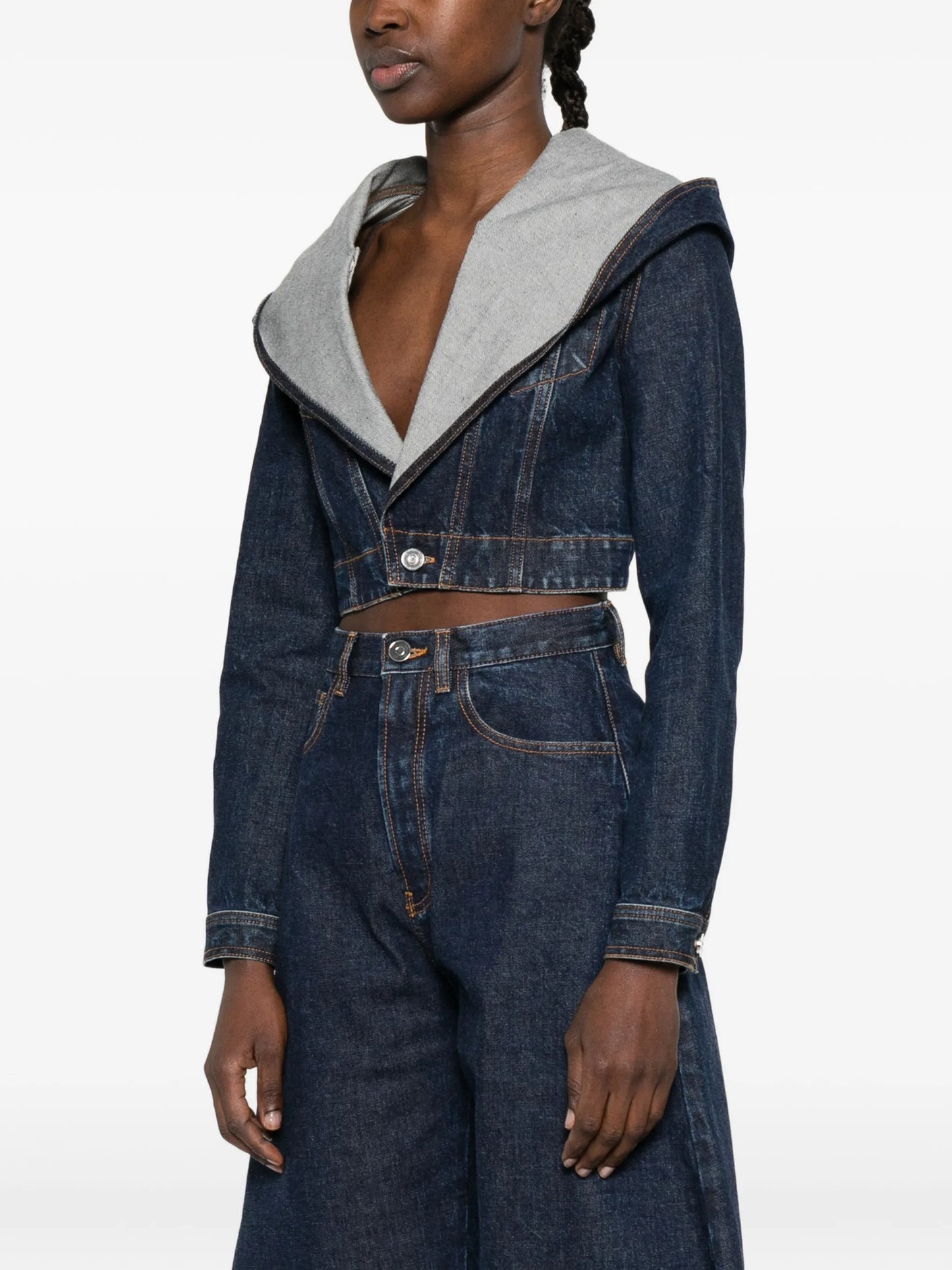 cropped hooded jacket