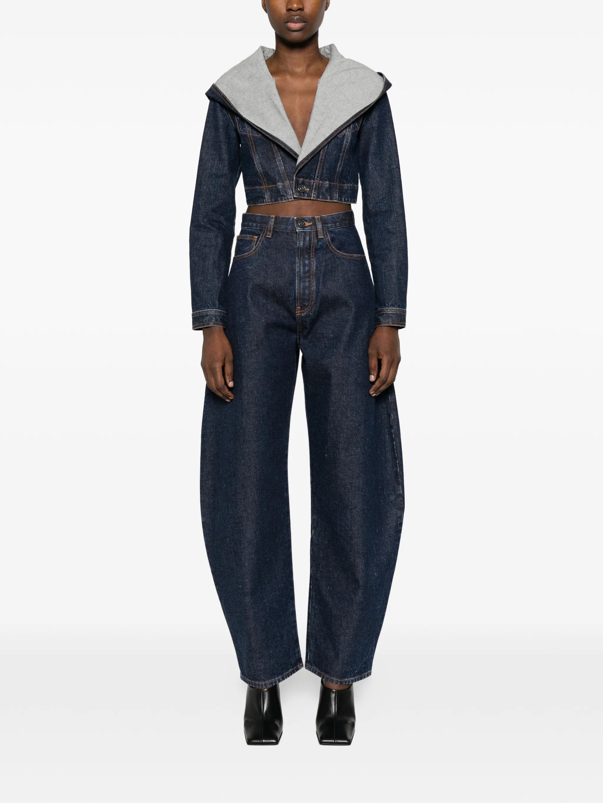 cropped hooded jacket