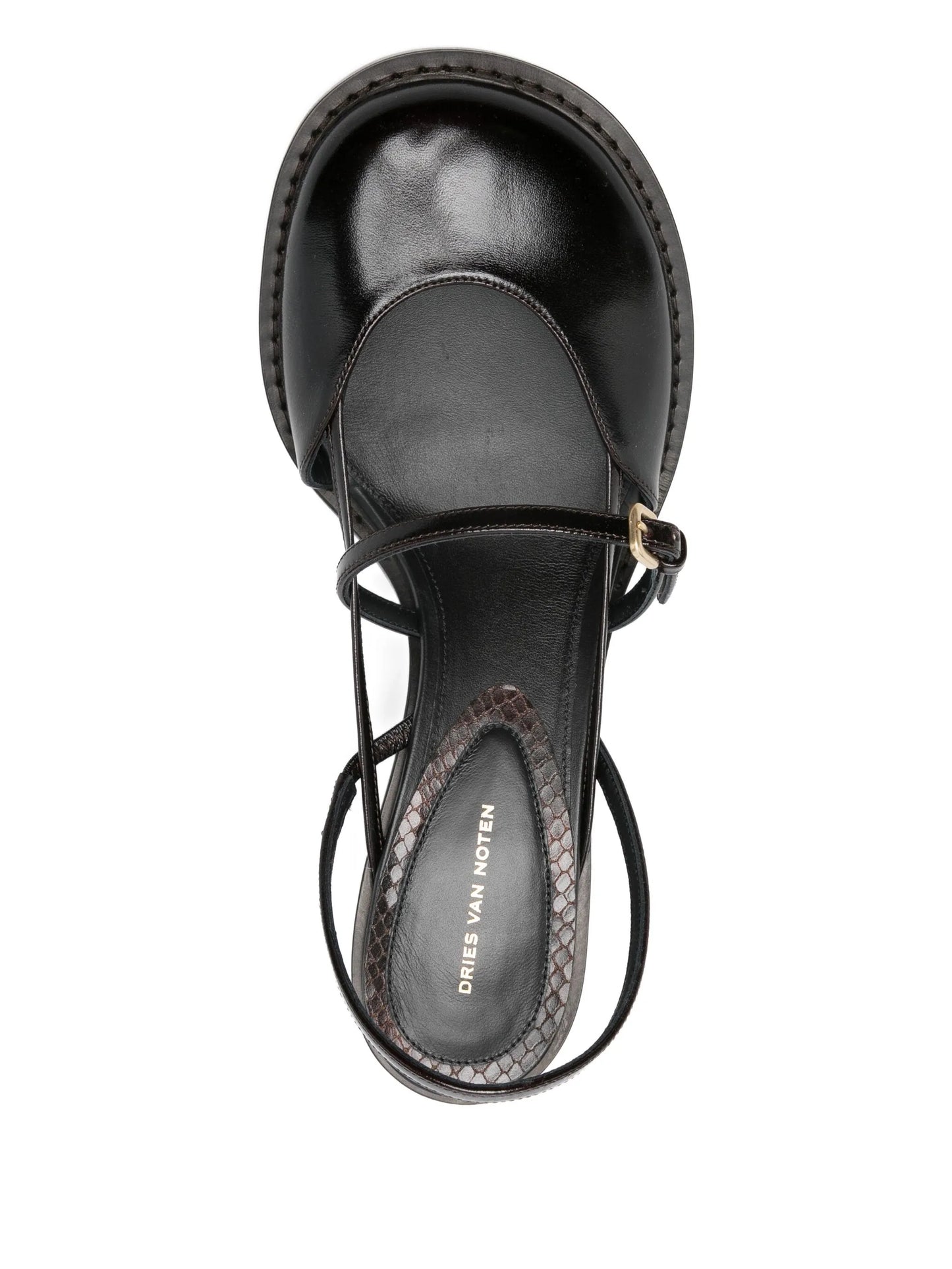 65mm slingback buckled pumps