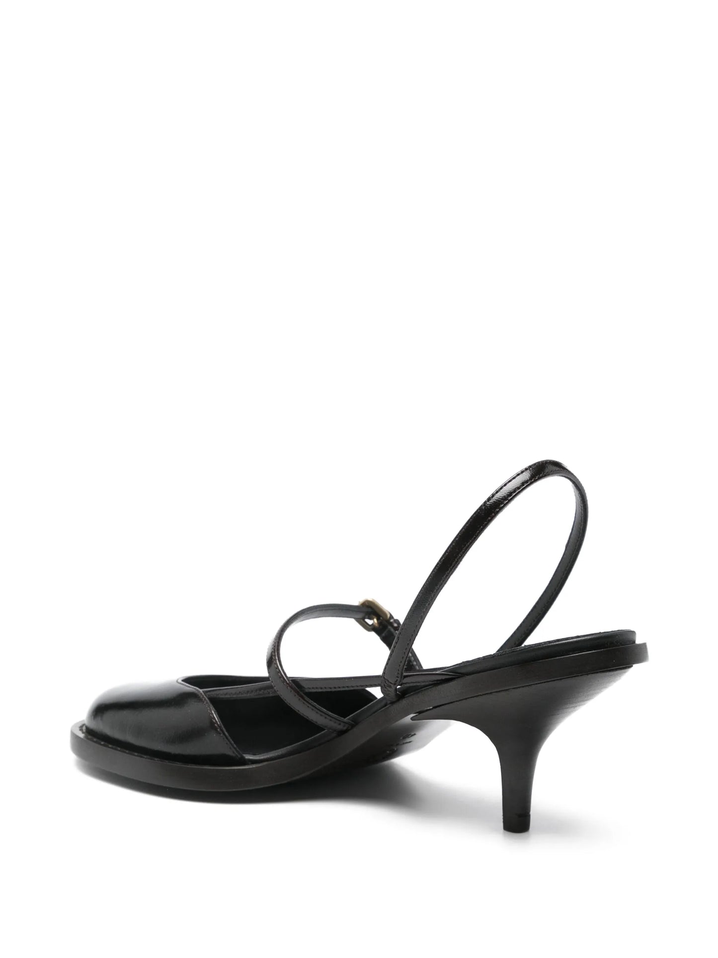65mm slingback buckled pumps