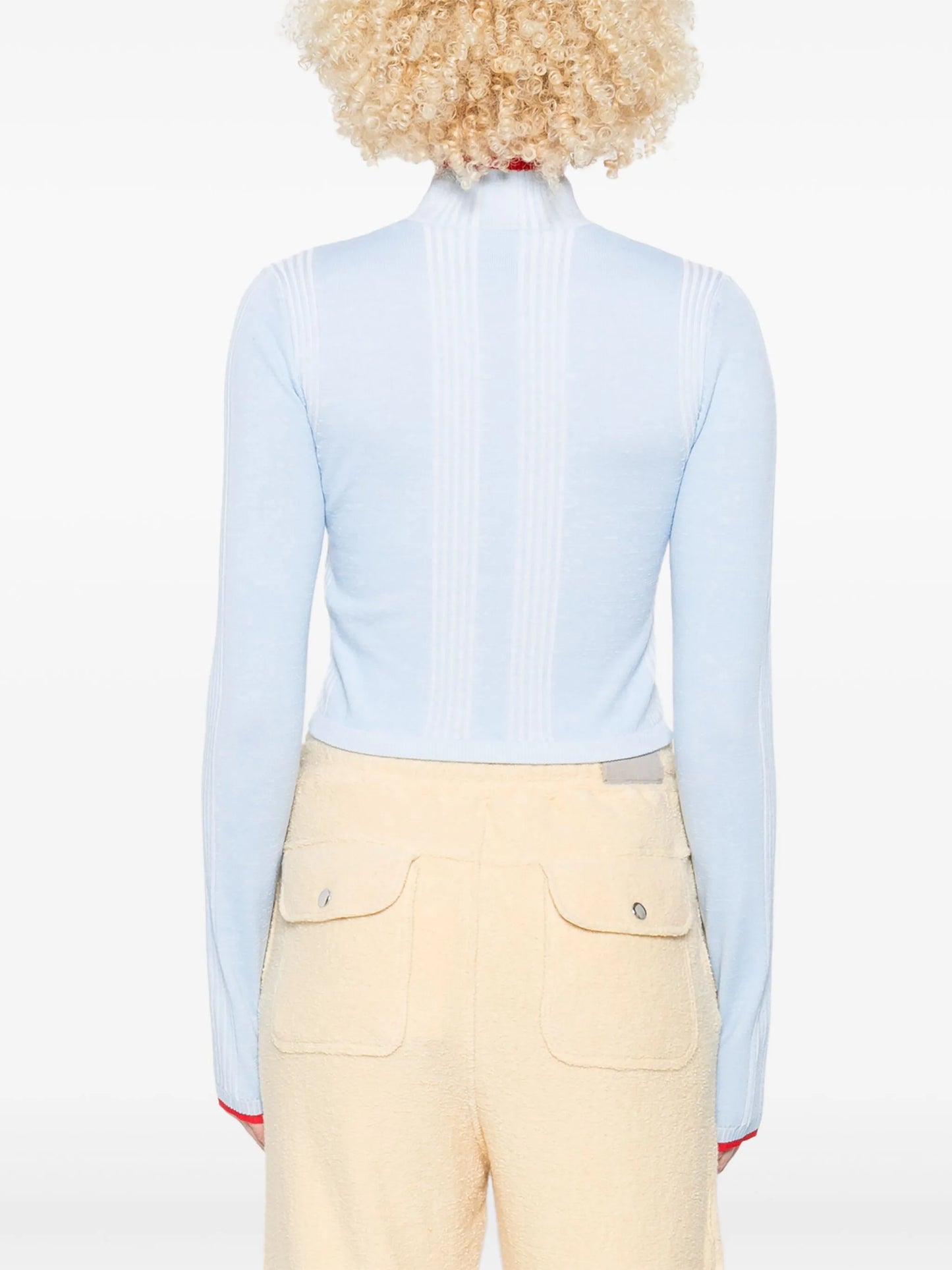 ribbed zip-up sweatshirt
