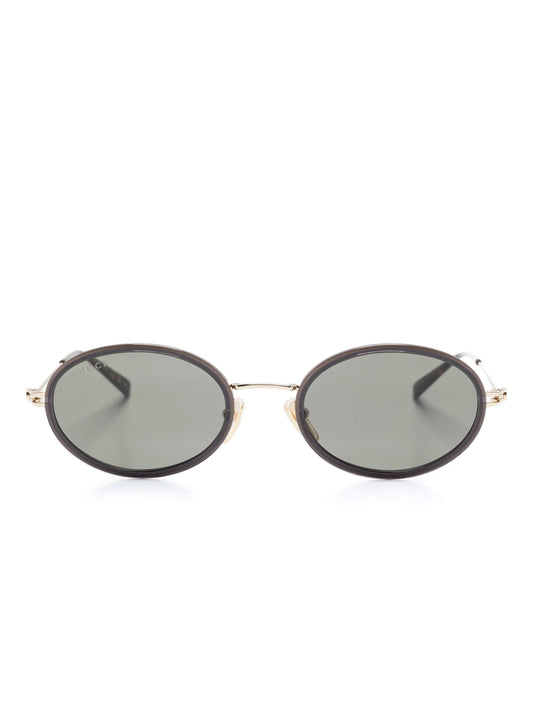 oval-frame sunglasses
