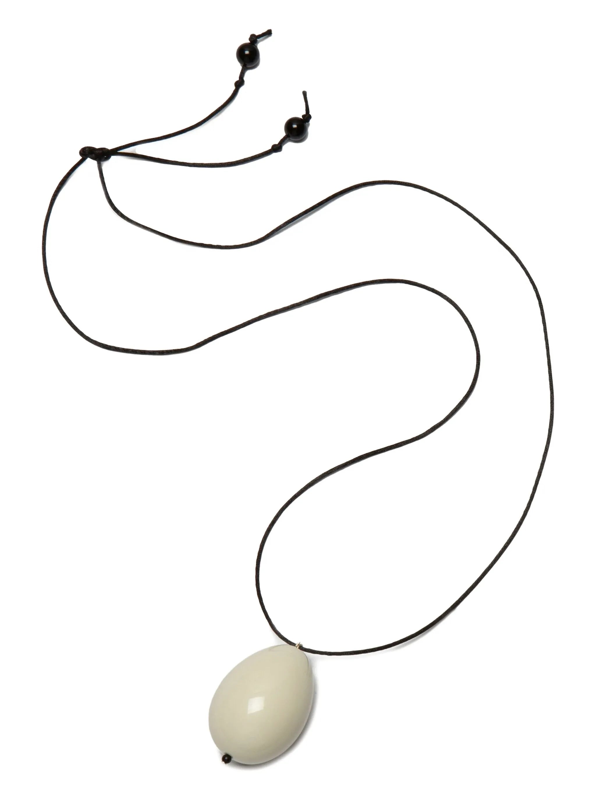 Host egg-pendant cord necklace