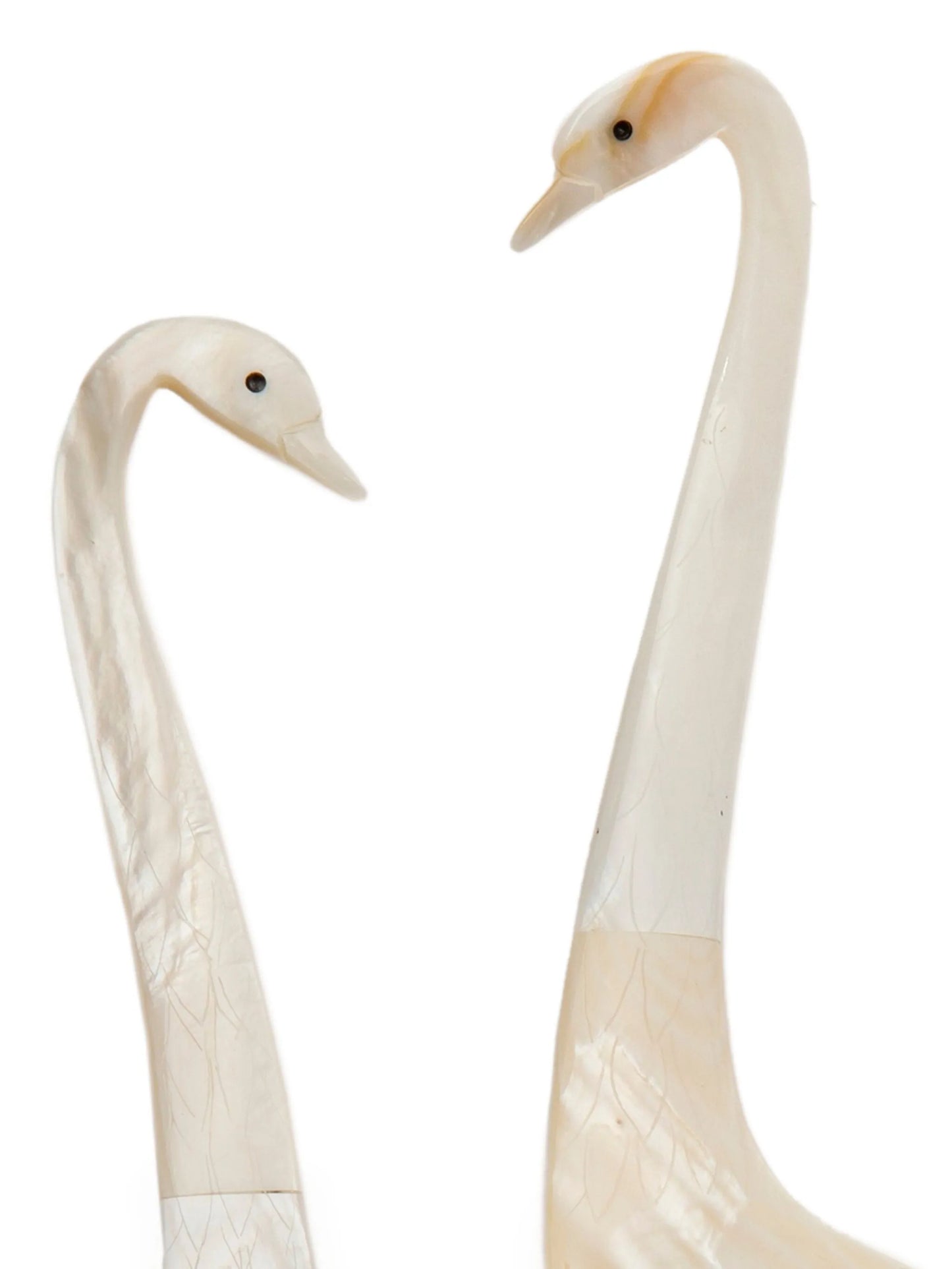 Swan mother-of-pearl serving spoons