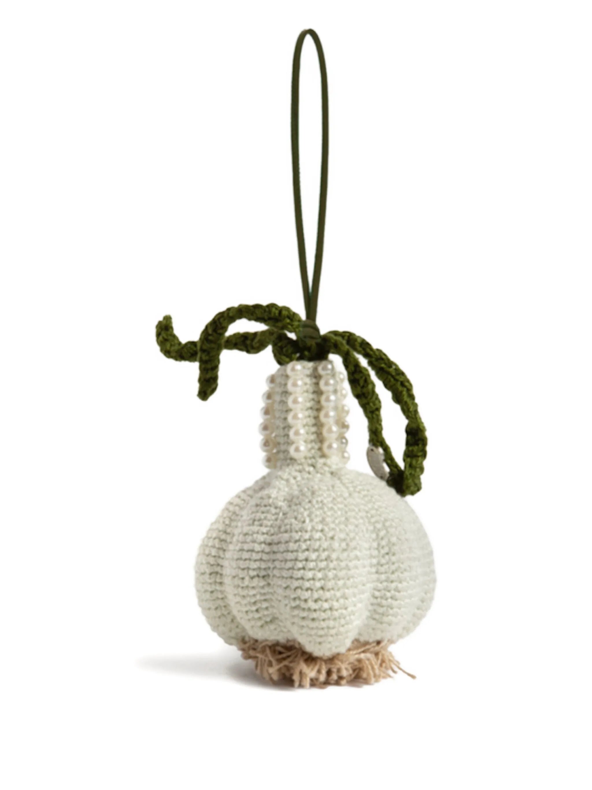 crochet beaded garlic charm