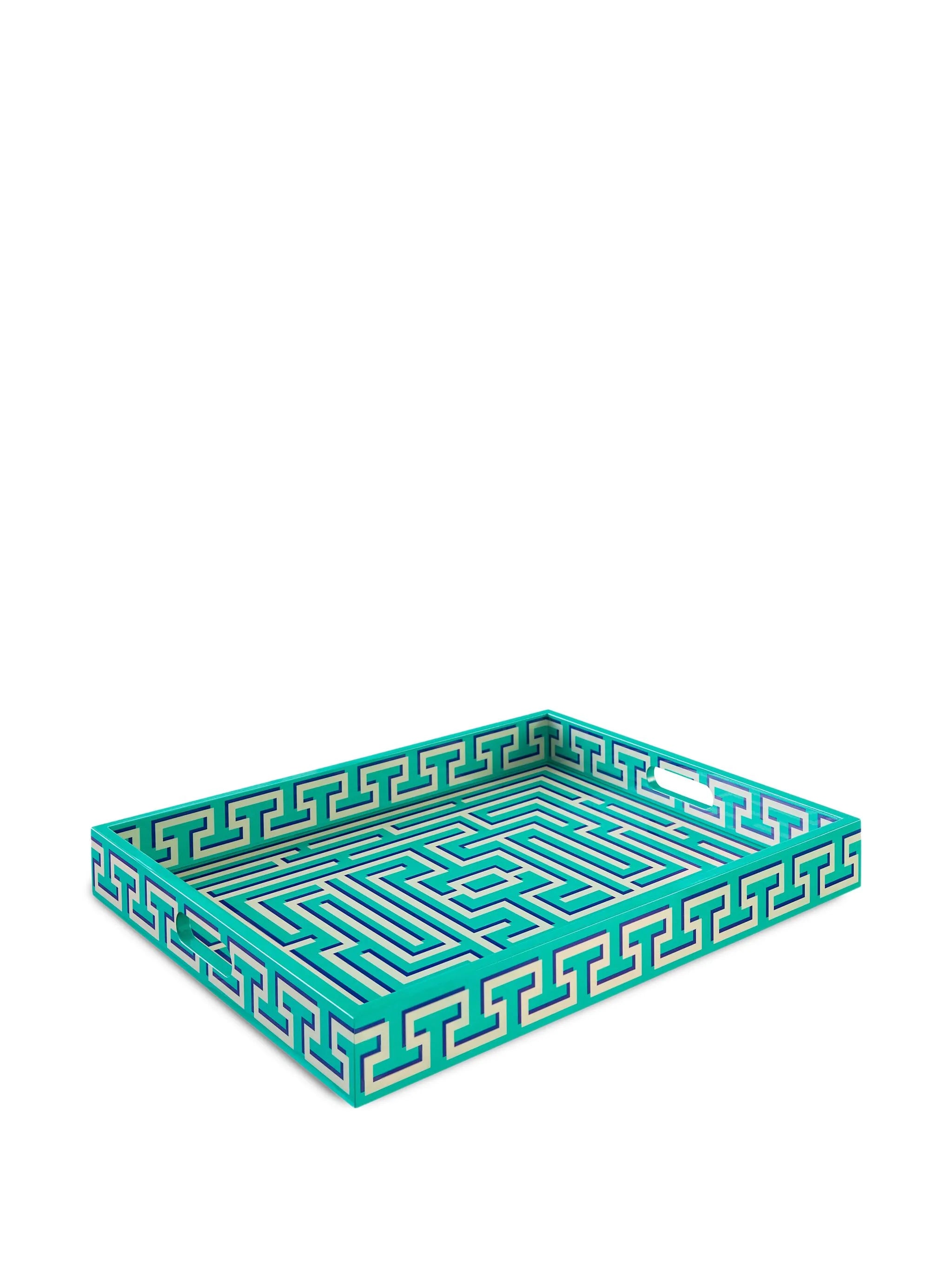 labyrinth-pattern decorative tray