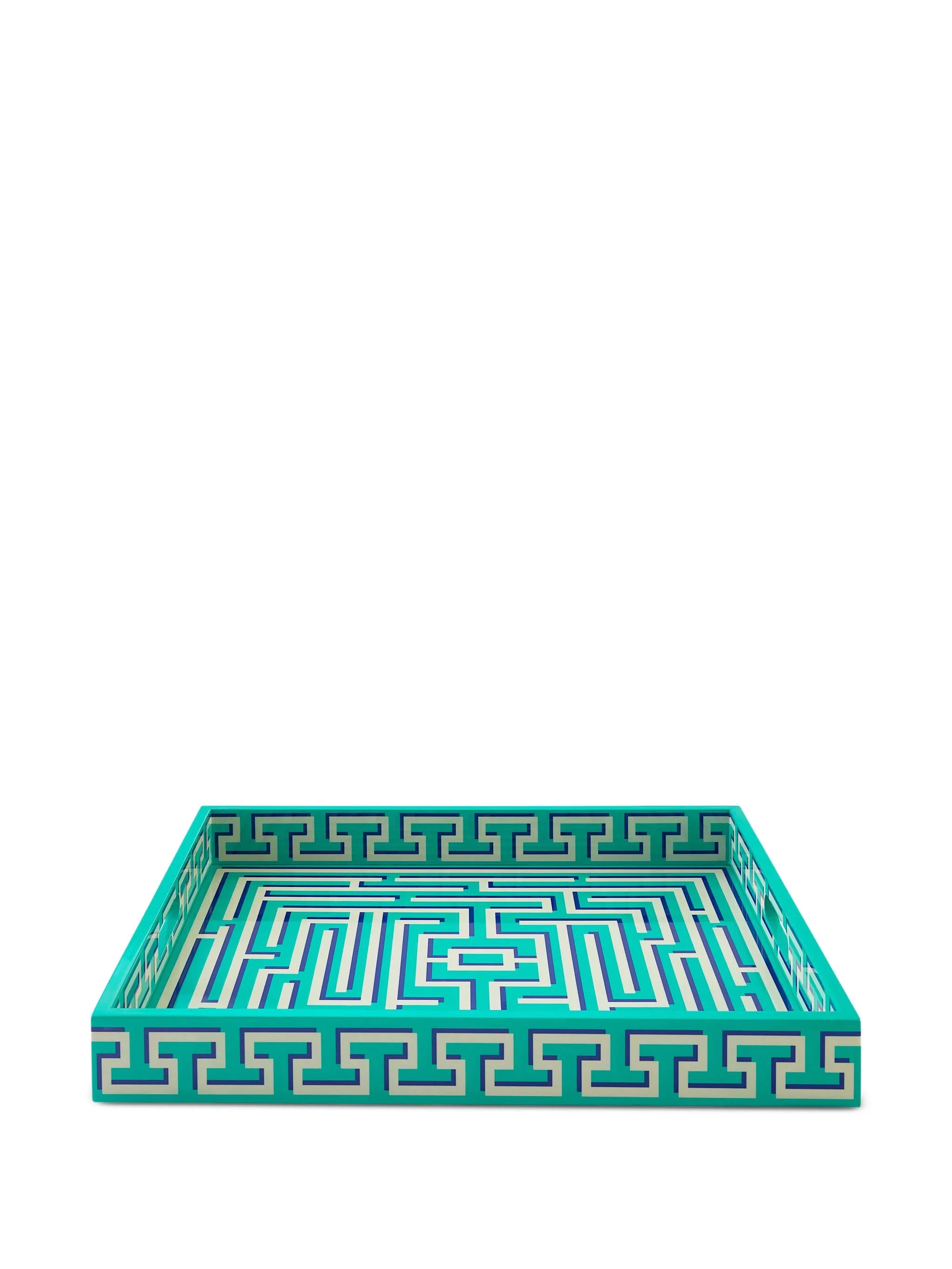 labyrinth-pattern decorative tray