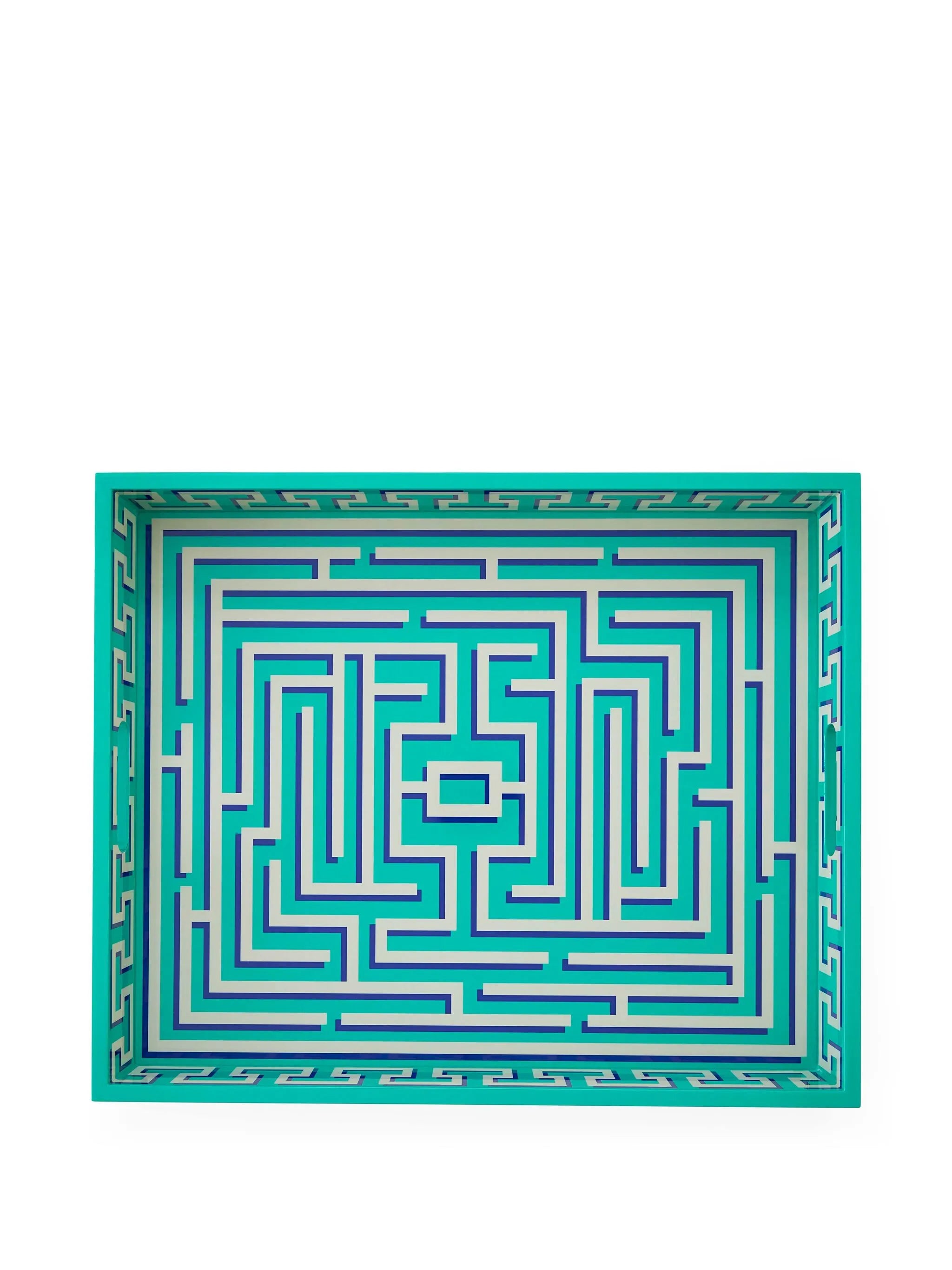 labyrinth-pattern decorative tray