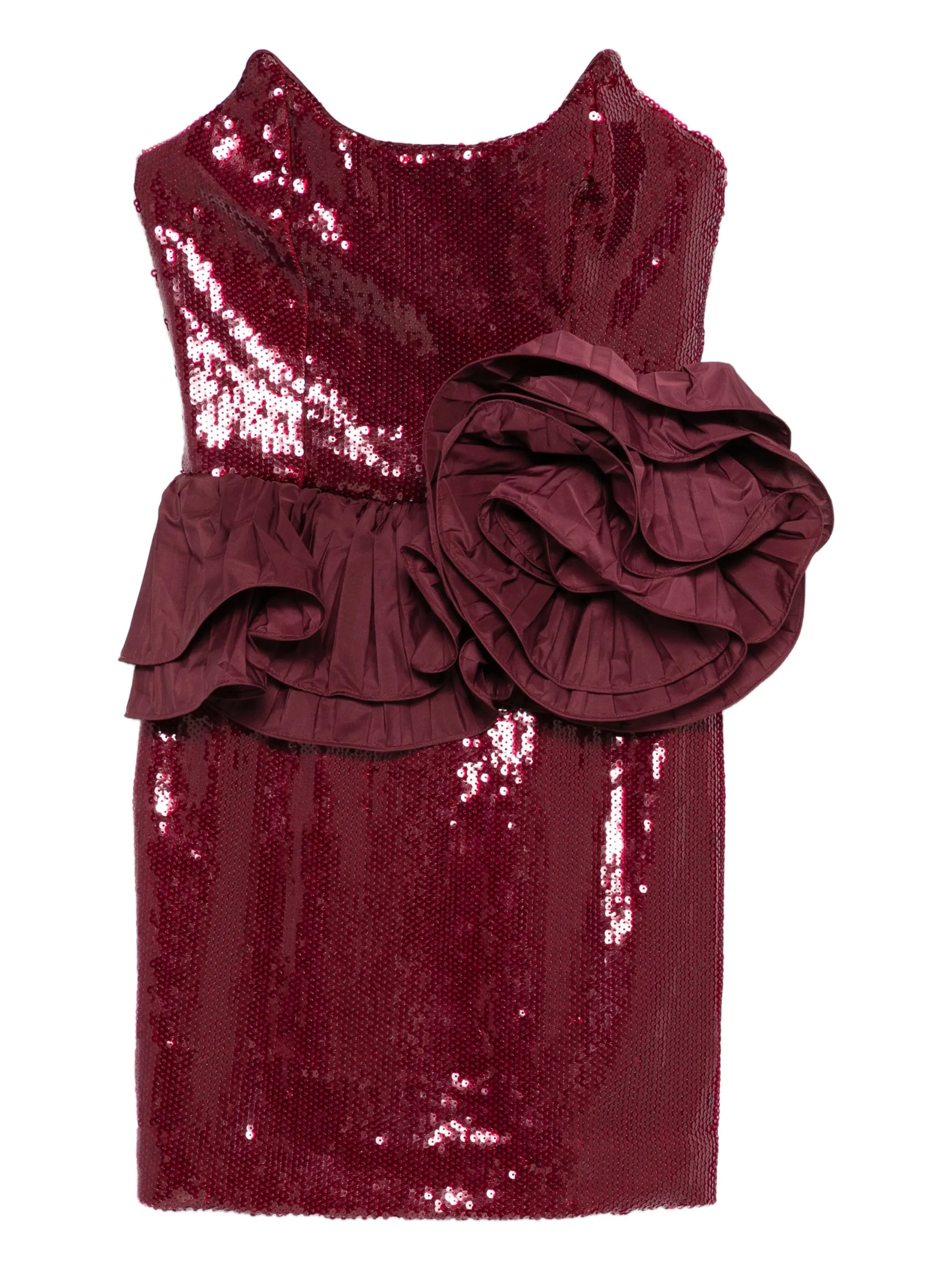 sequin flower mini dress