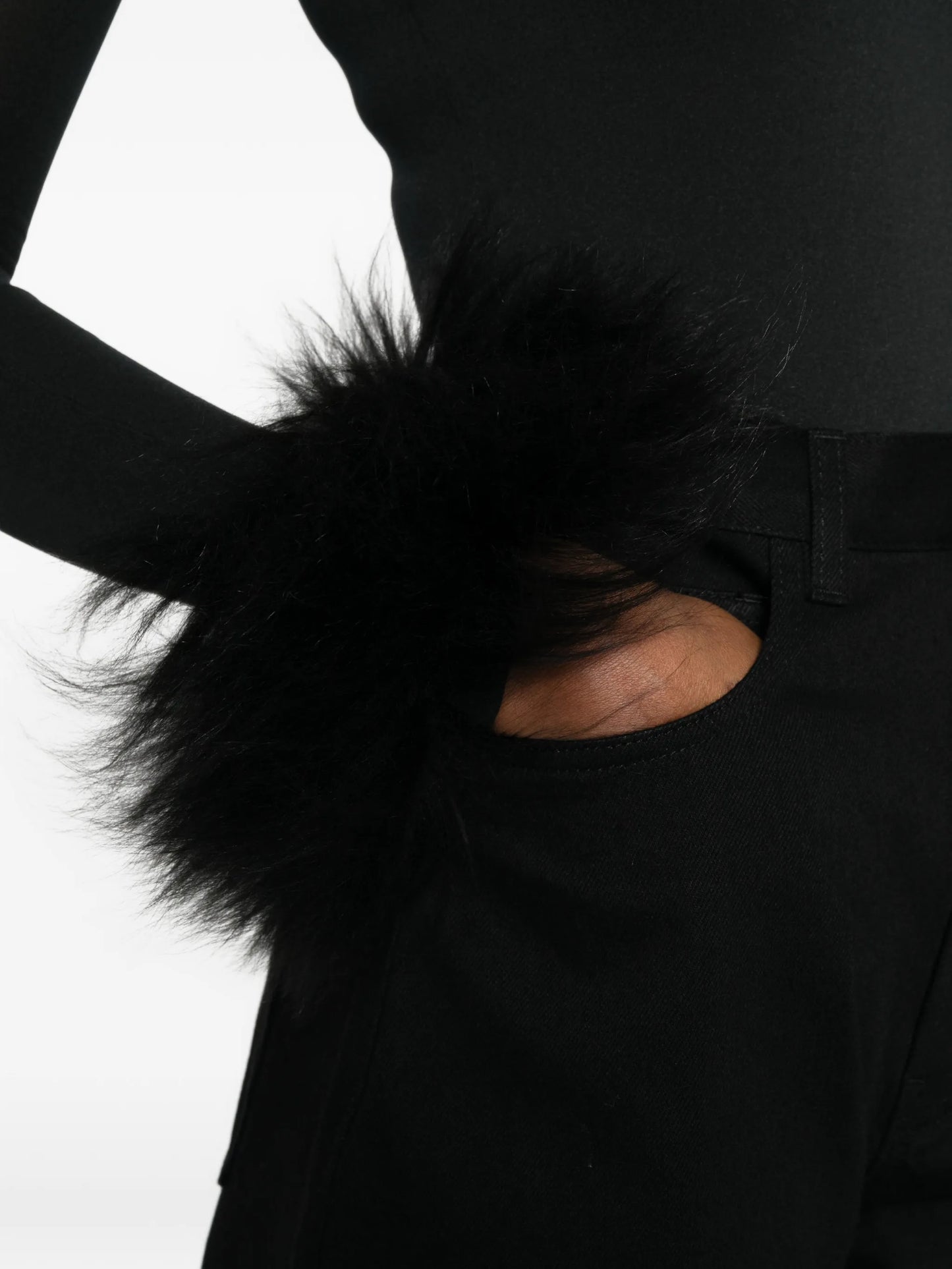 fur cuff body top