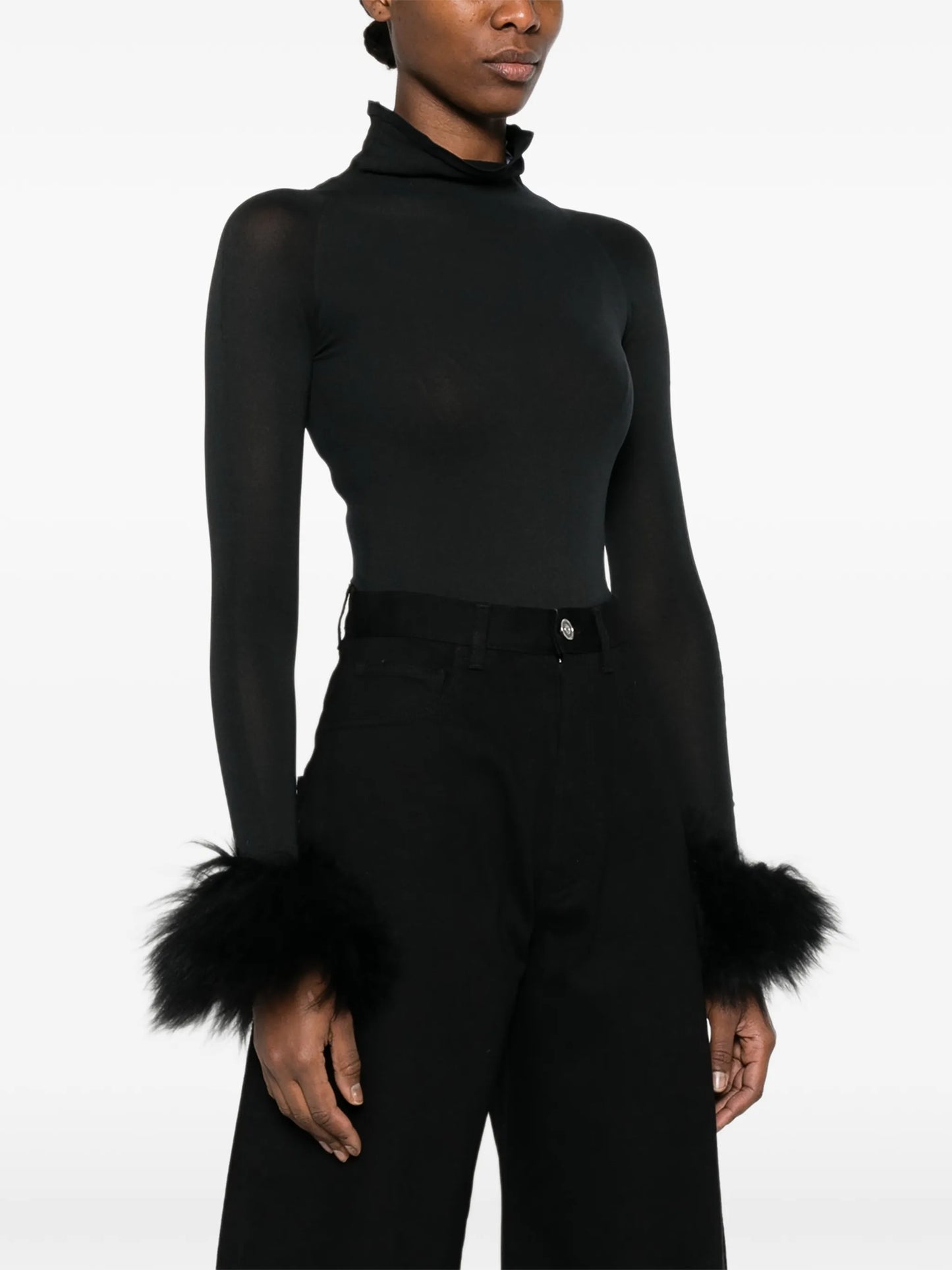 fur cuff body top