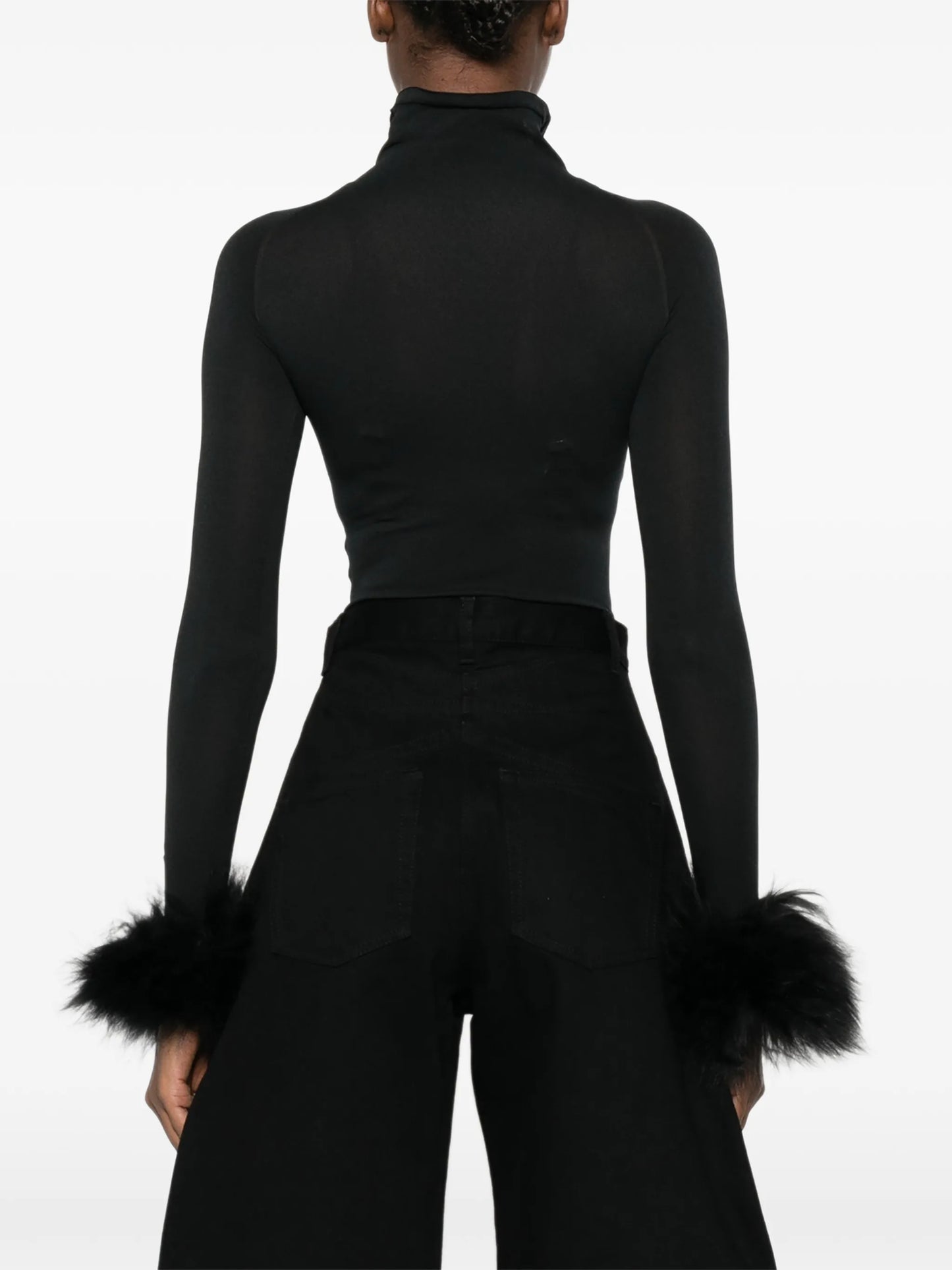 fur cuff body top