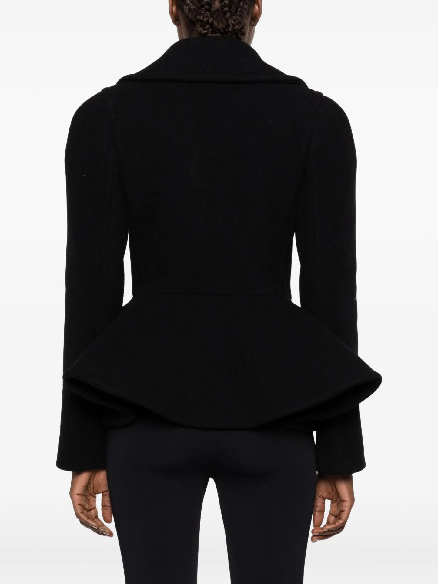 double-breasted peplum jacket