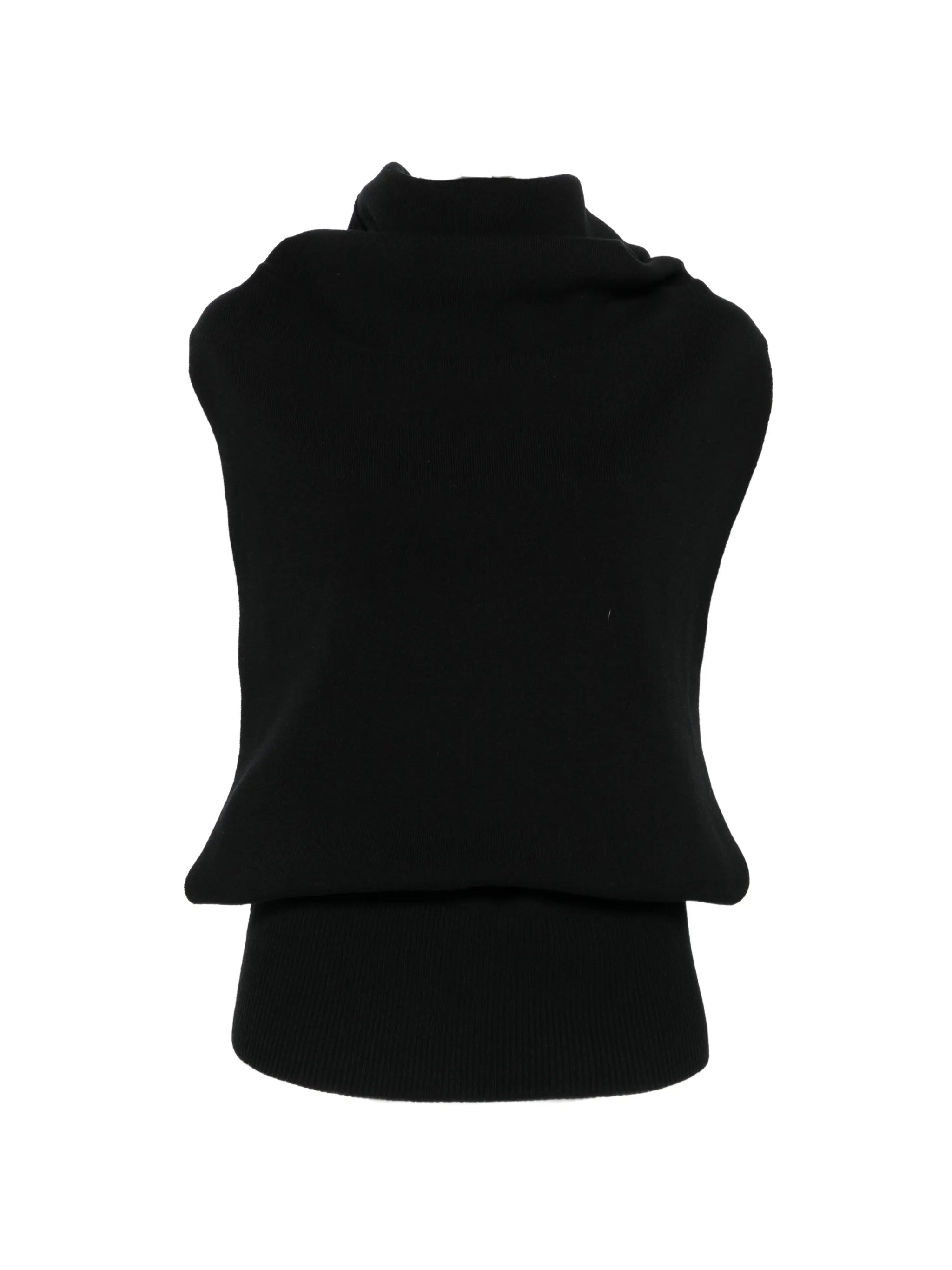 open-back knitted vest