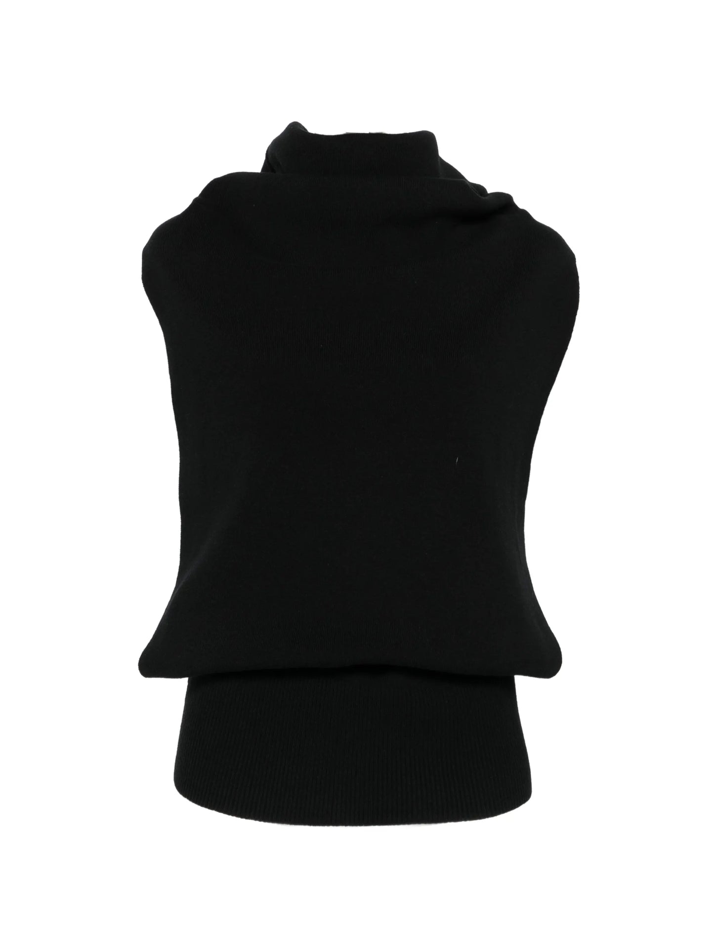 open-back knitted vest