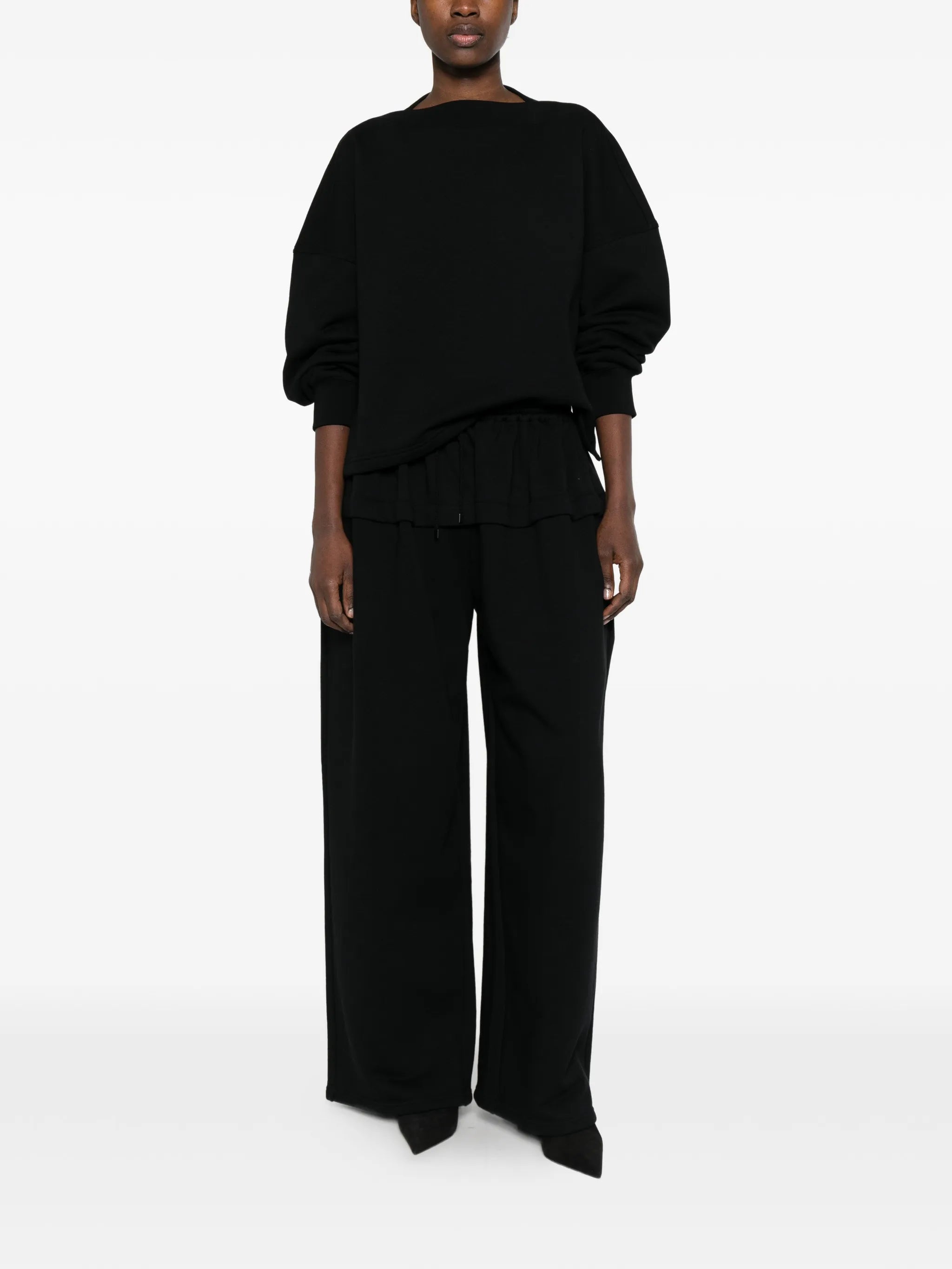 peplum track pants
