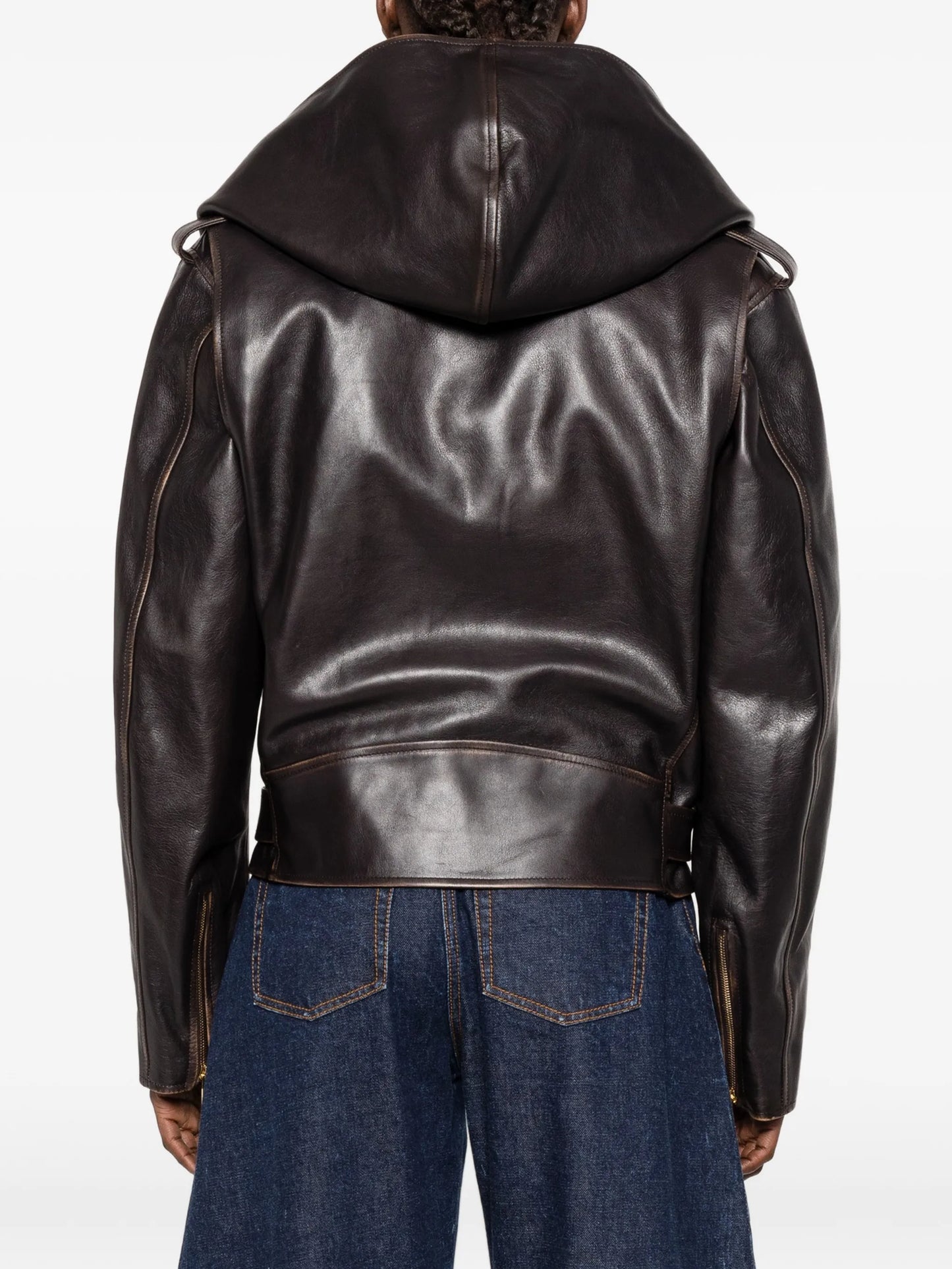 hooded belted jacket