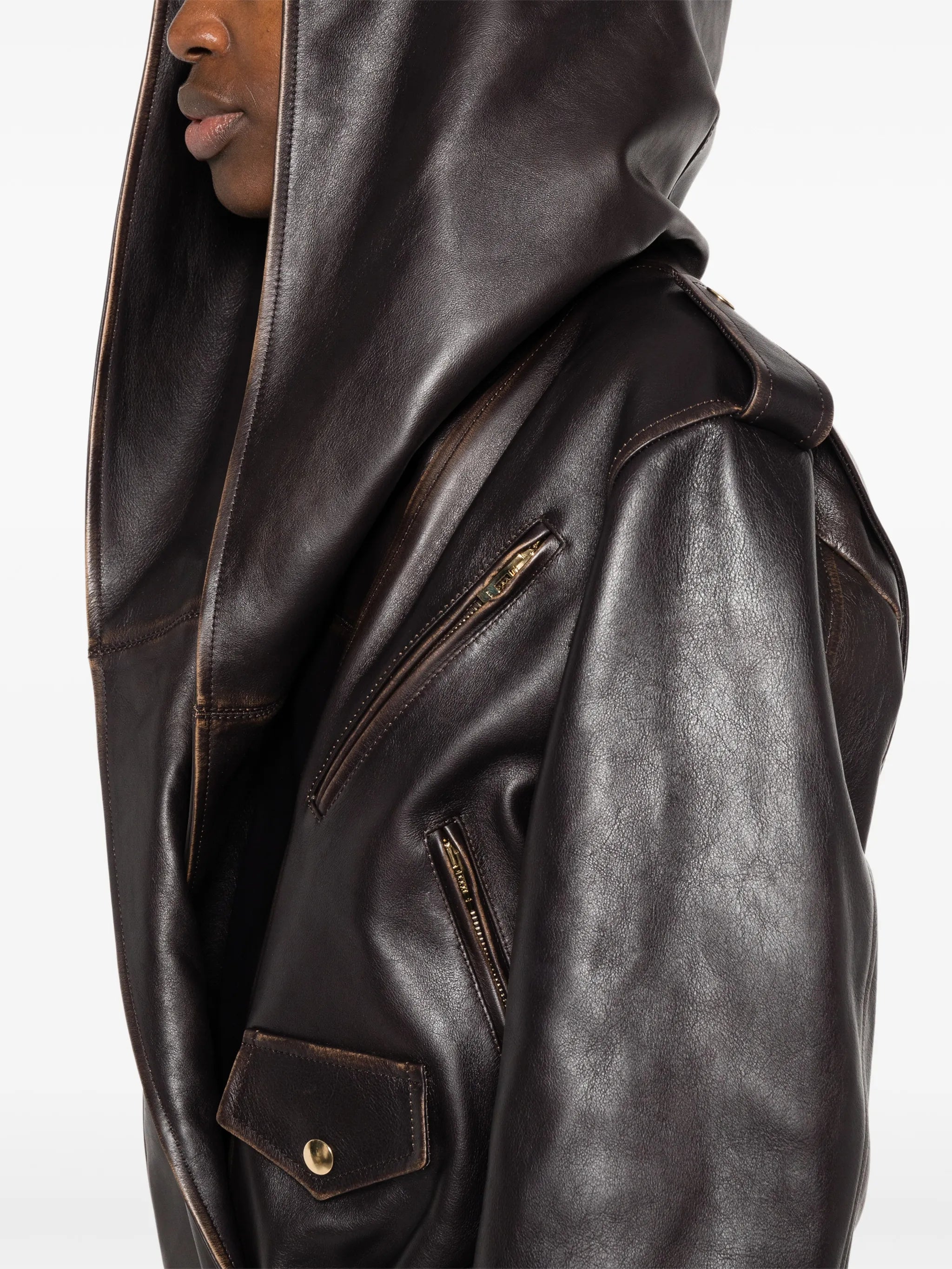 hooded belted jacket