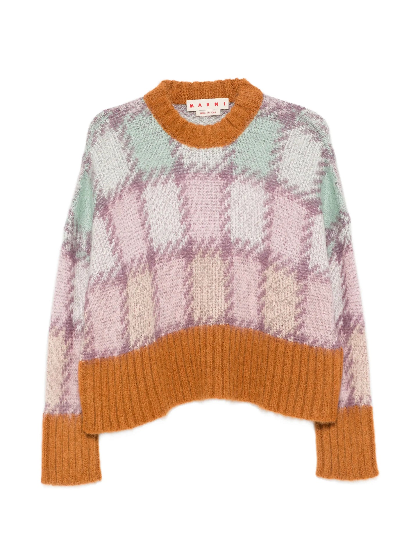 checked mohair jumper