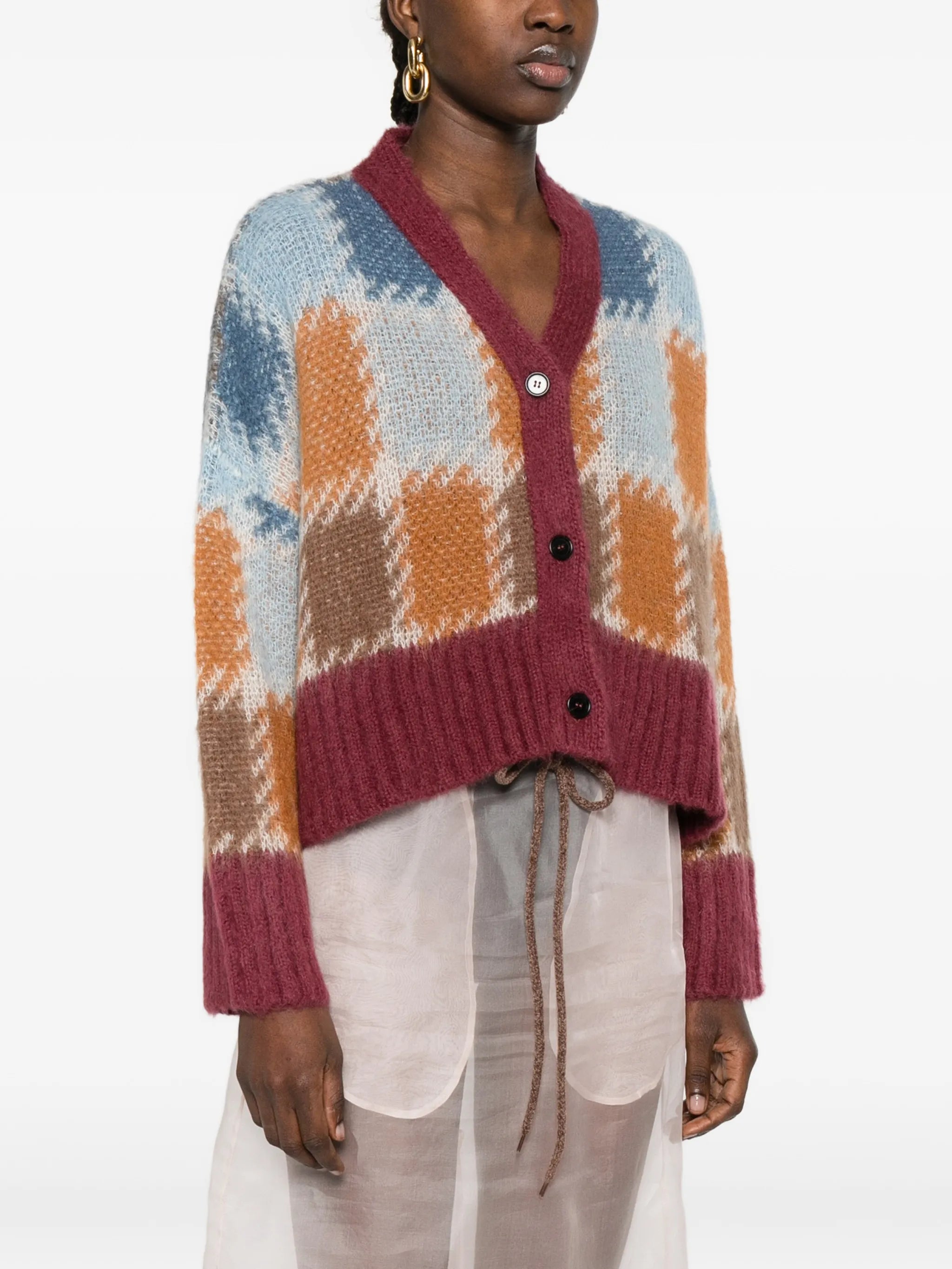 V-neck cardigan