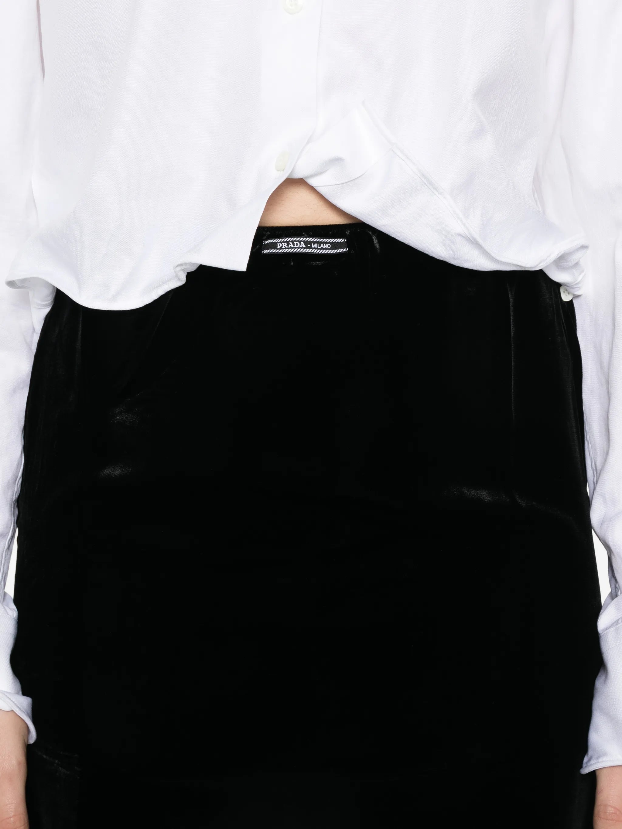 midi velvet skirt