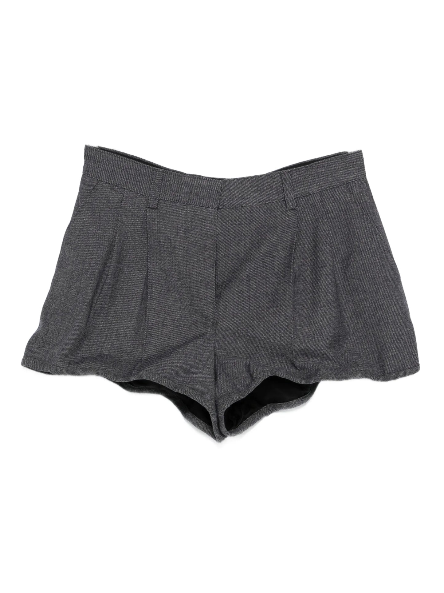 grisaille and antiqued satin shorts