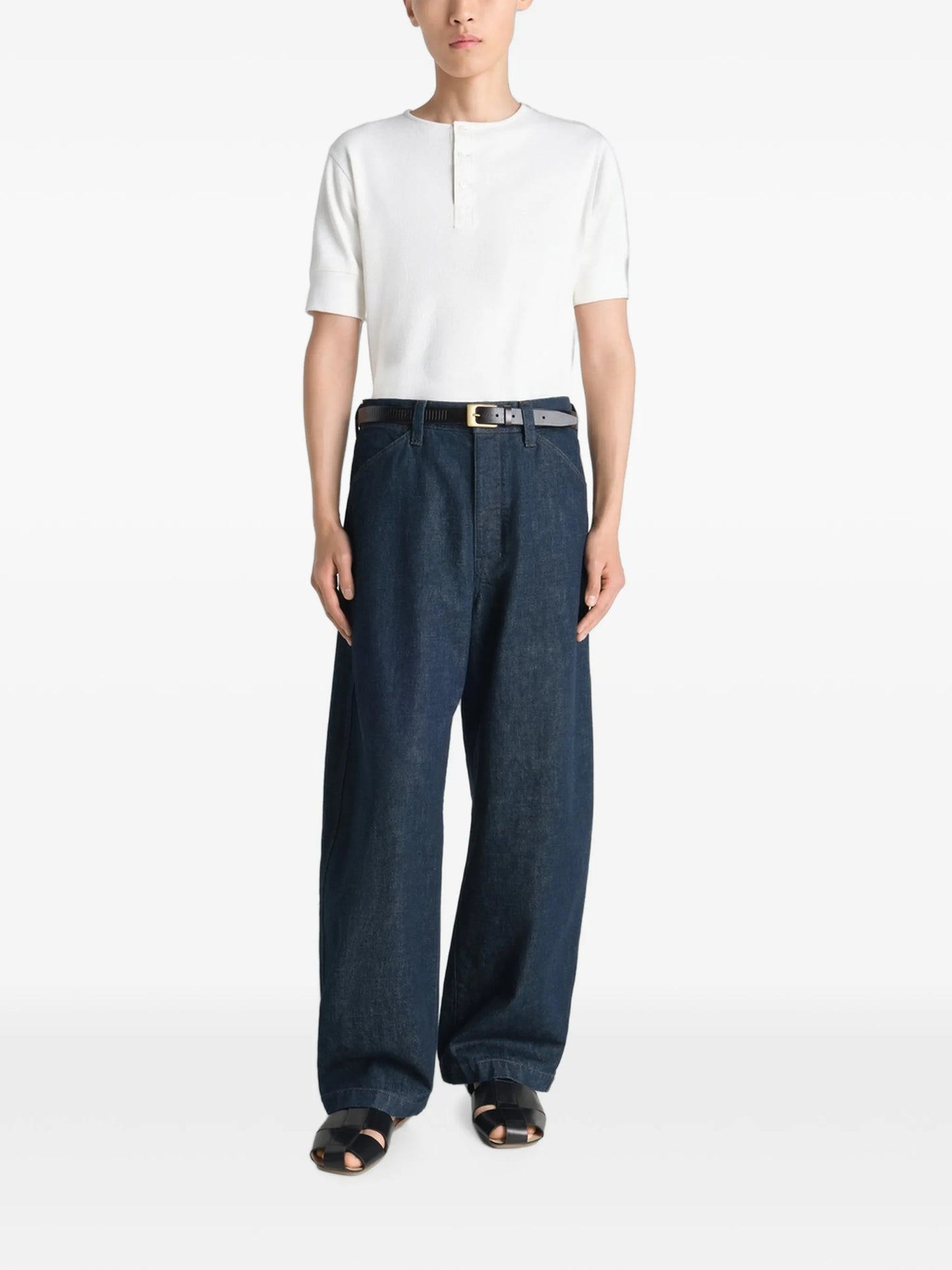 Henley ribbed top