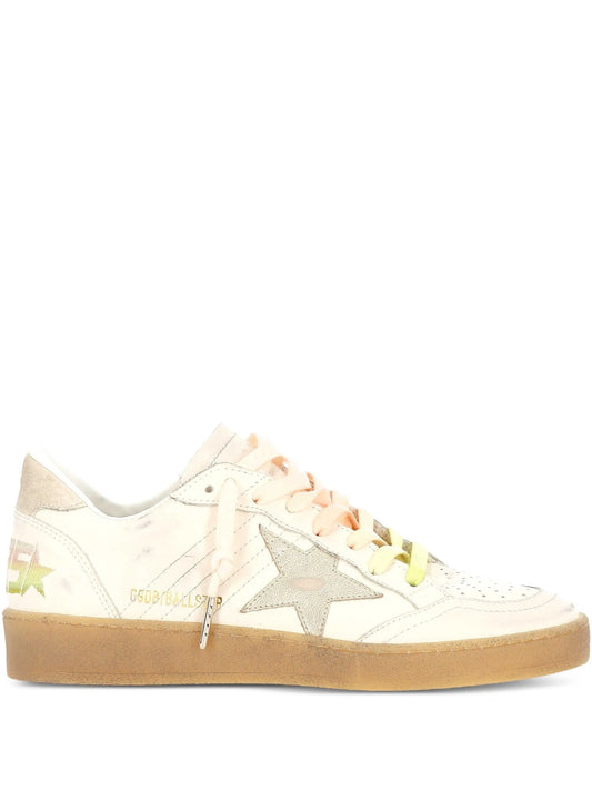 star-detail leather sneakers