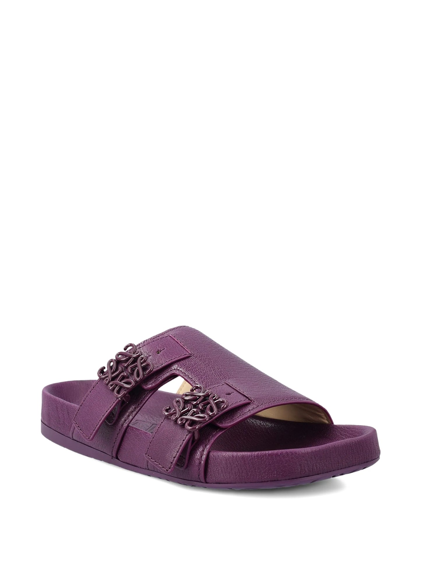 leather flat sandals