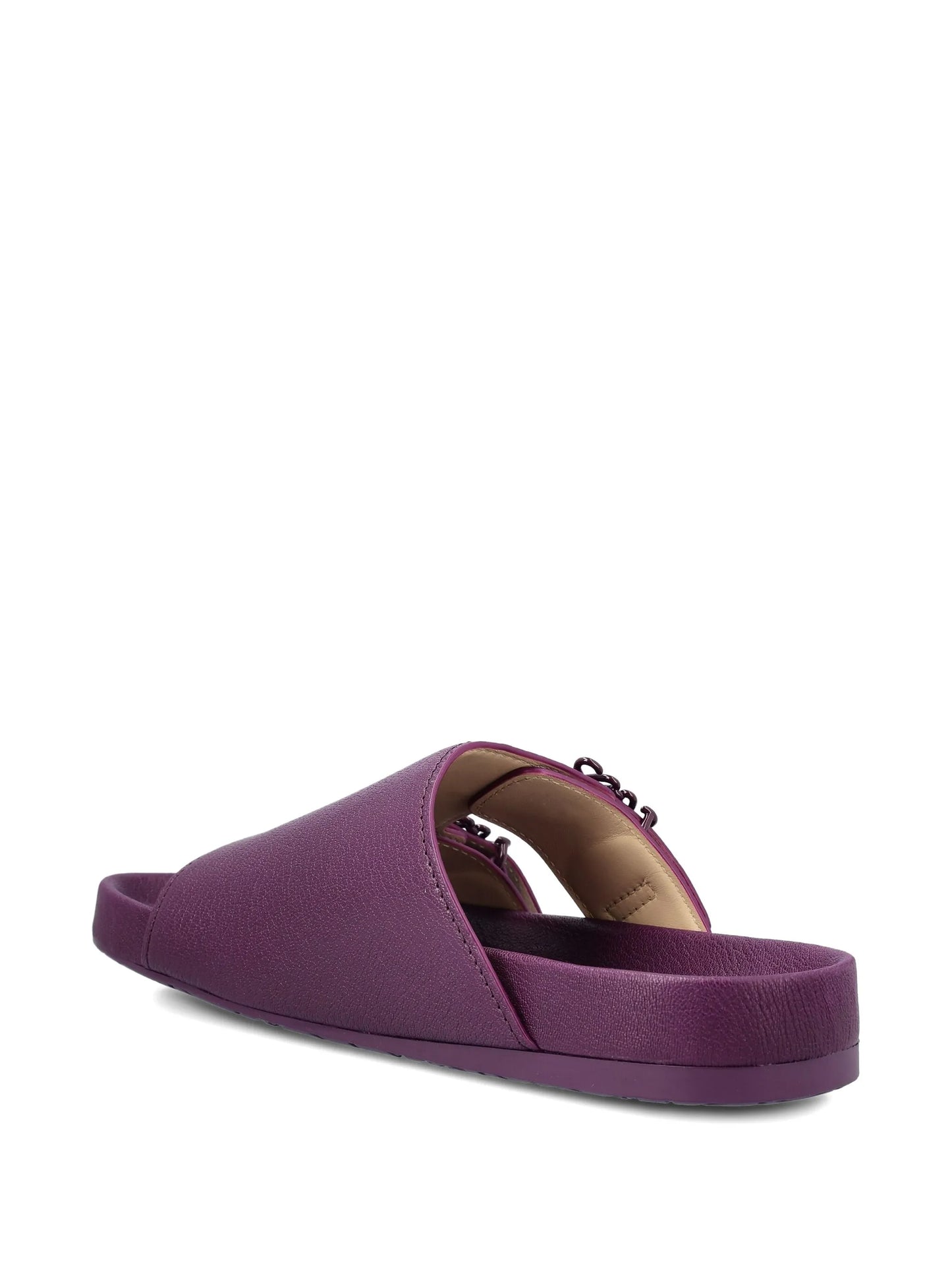 leather flat sandals