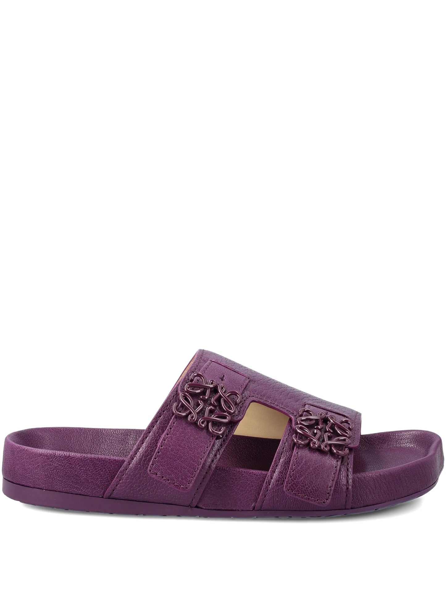 leather flat sandals