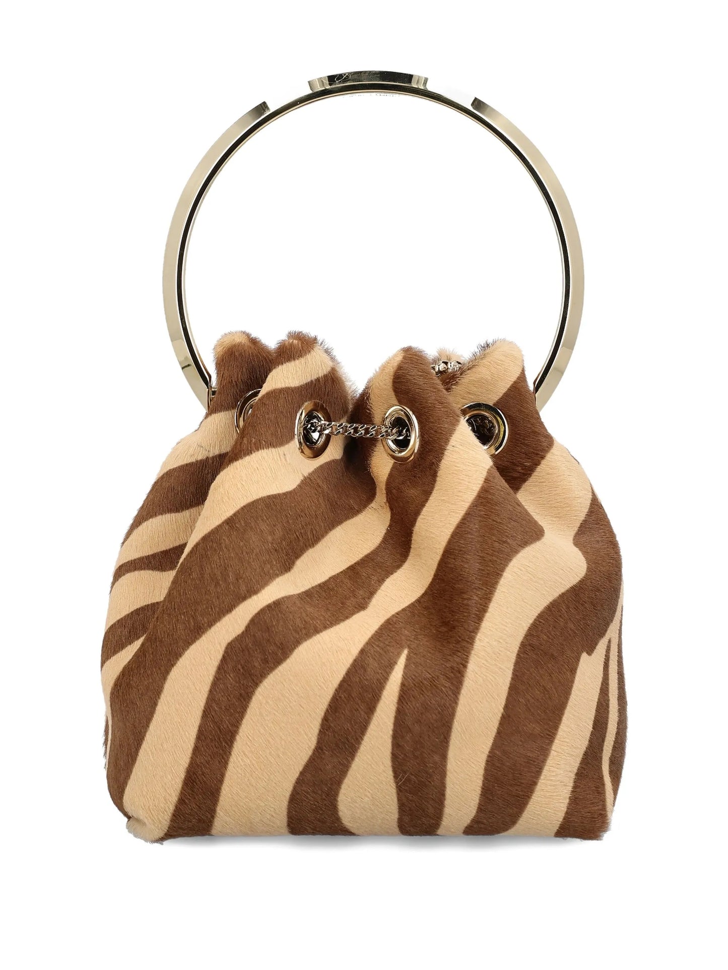 Bon Bon zebra-print ring-handle bag