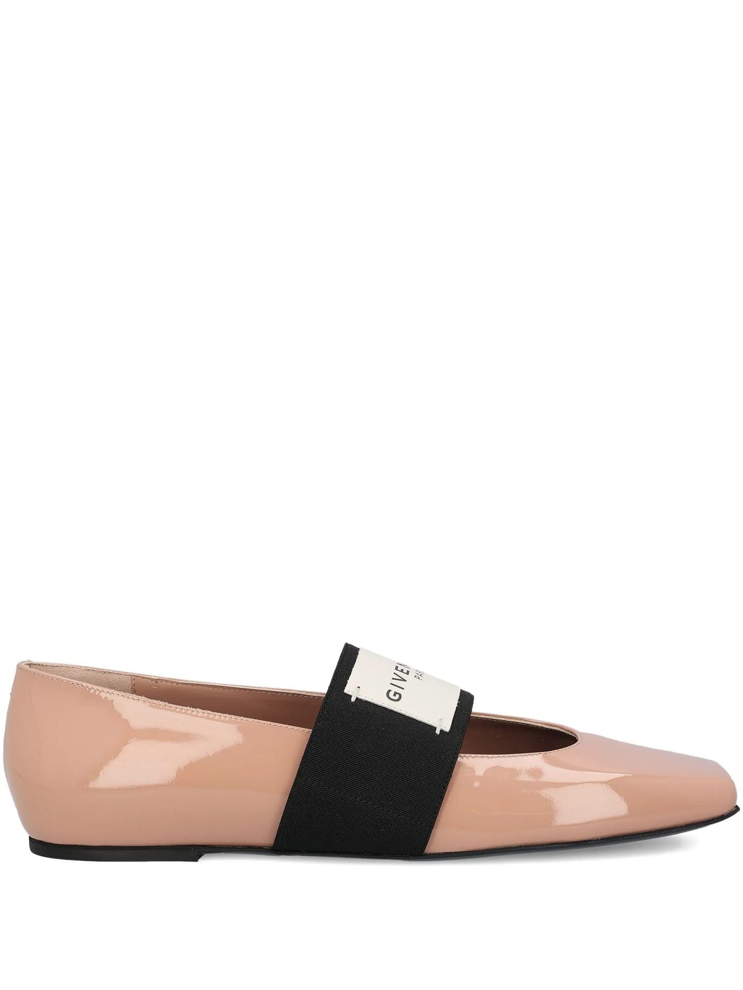 Sliced Square ballerinas in patent leather