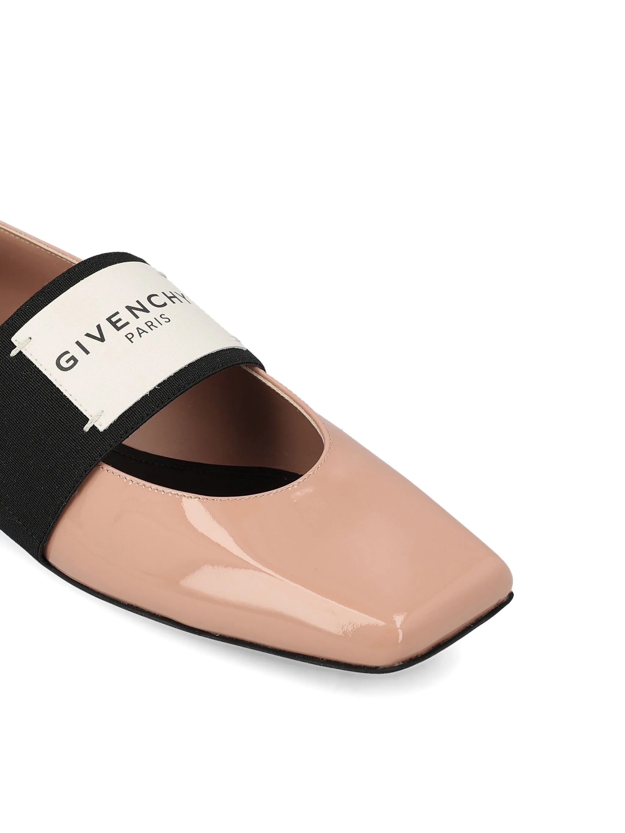 Sliced Square ballerinas in patent leather