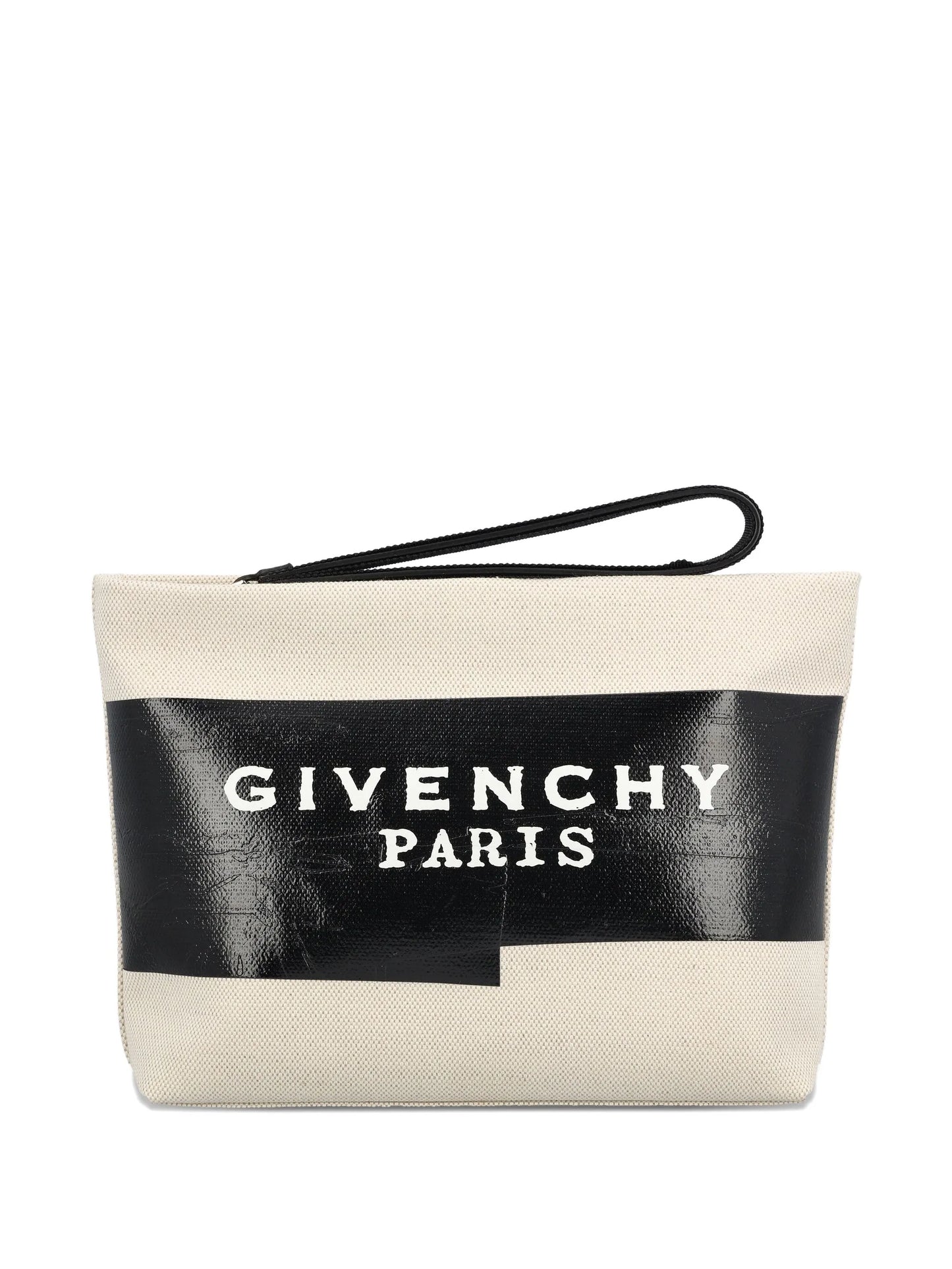 logo-tape clutch bag