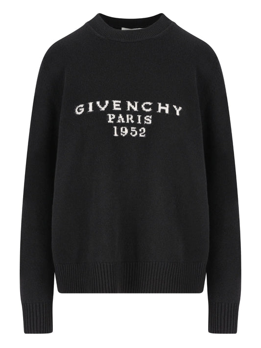 logo-intarsia sweater