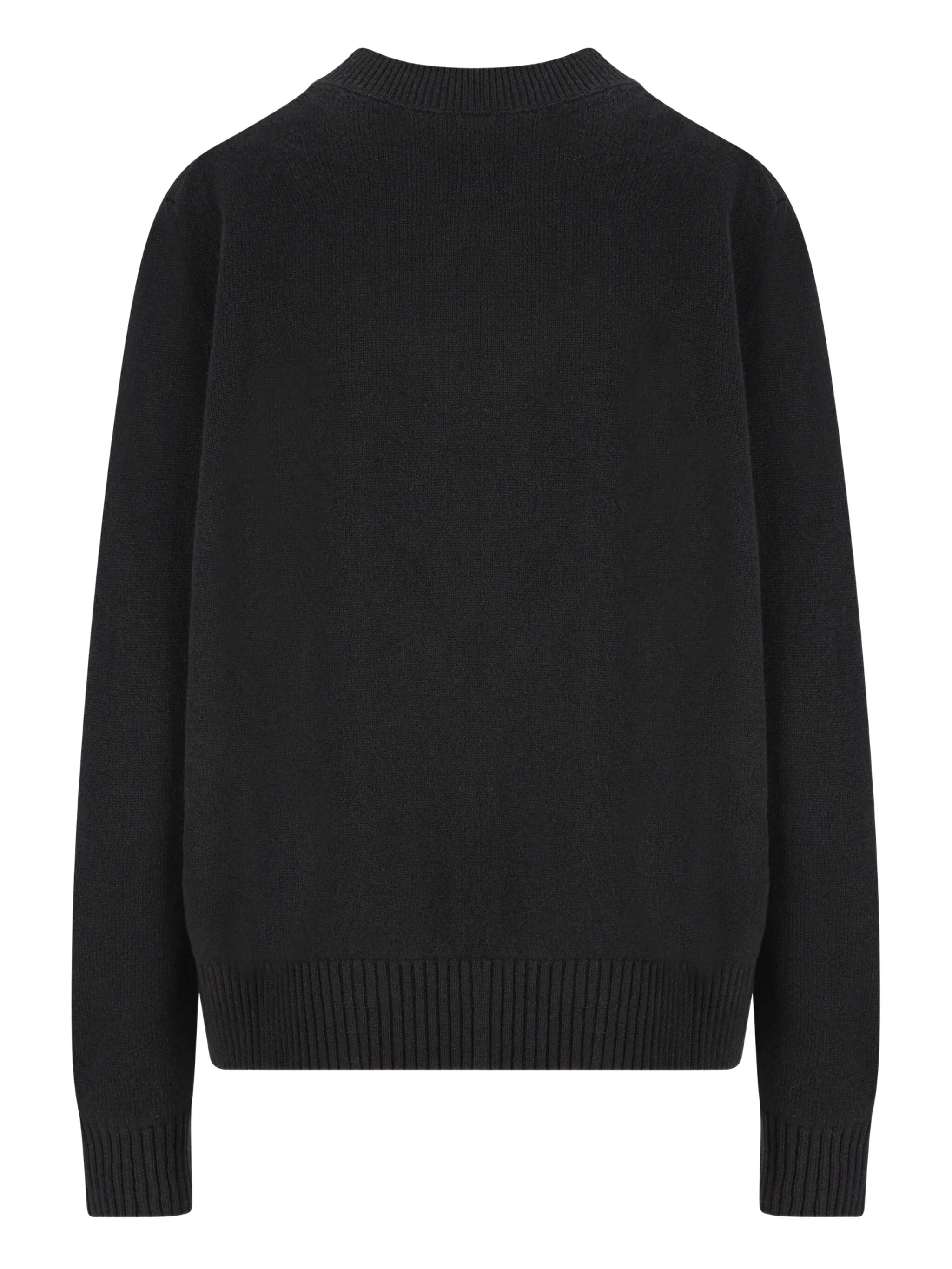 sweater in wool cashmere with signature