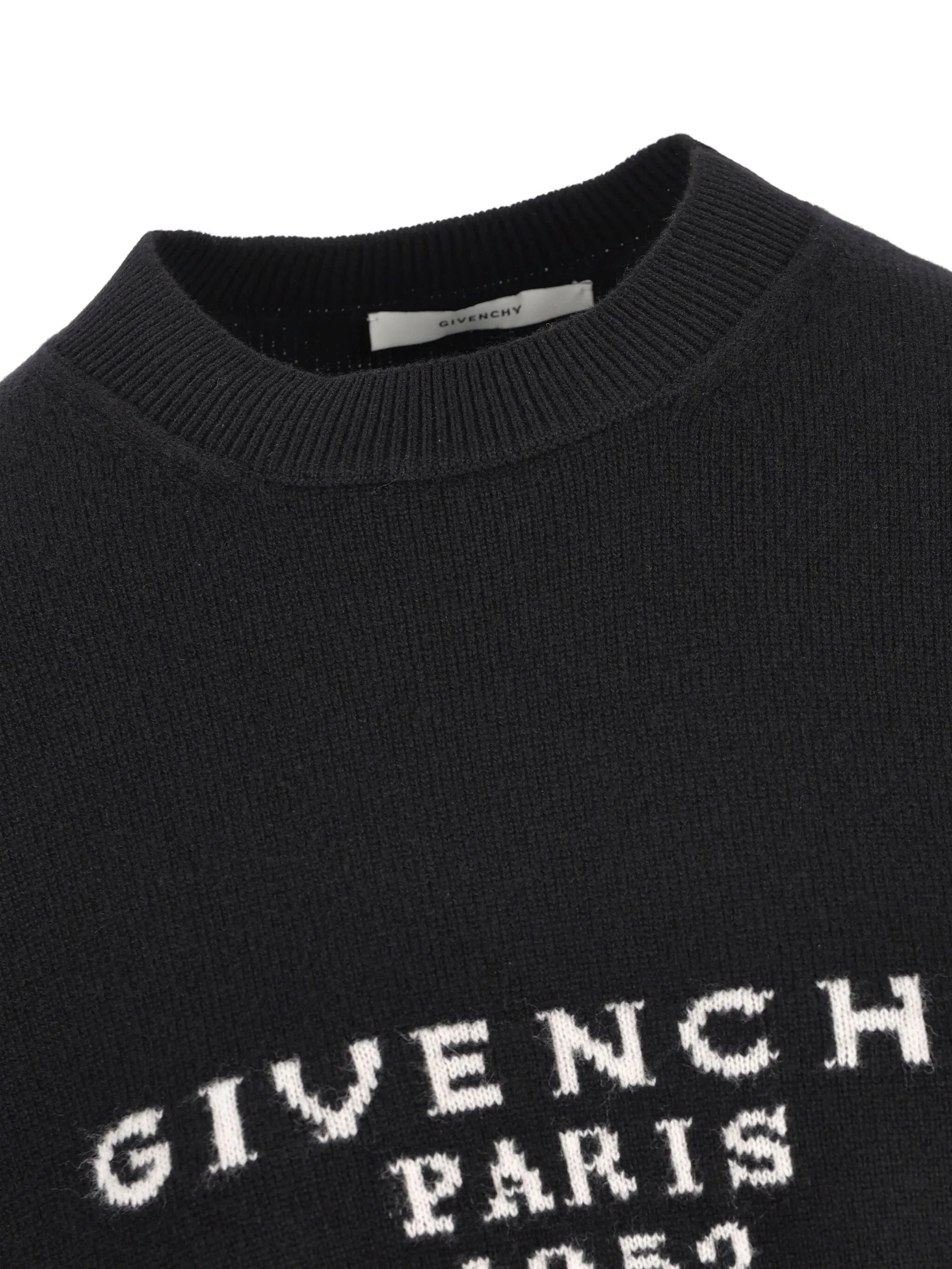 sweater in wool cashmere with signature